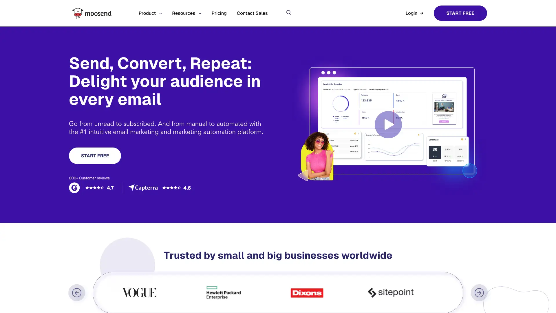 Moosend screenshot