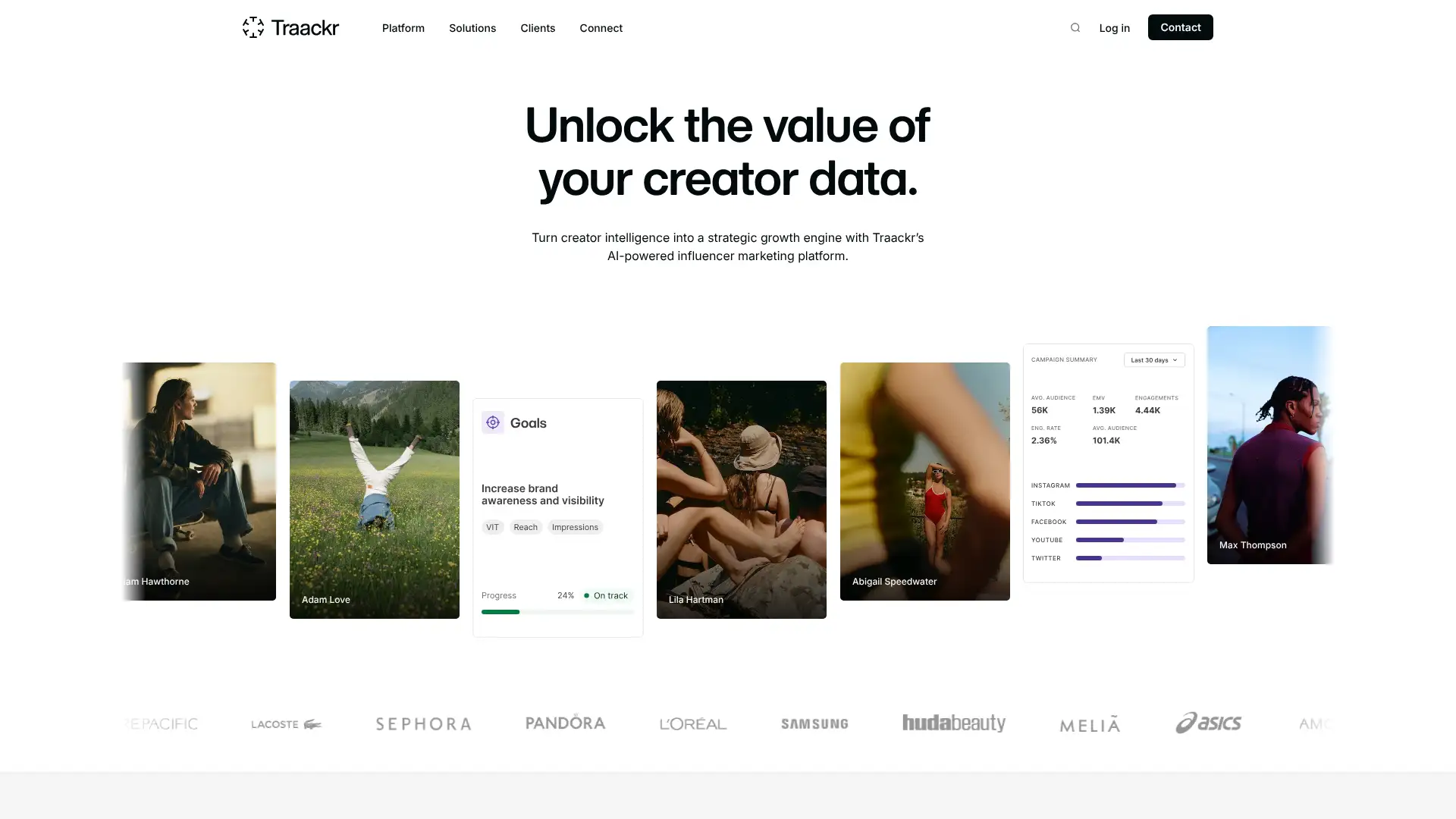 Traackr screenshot