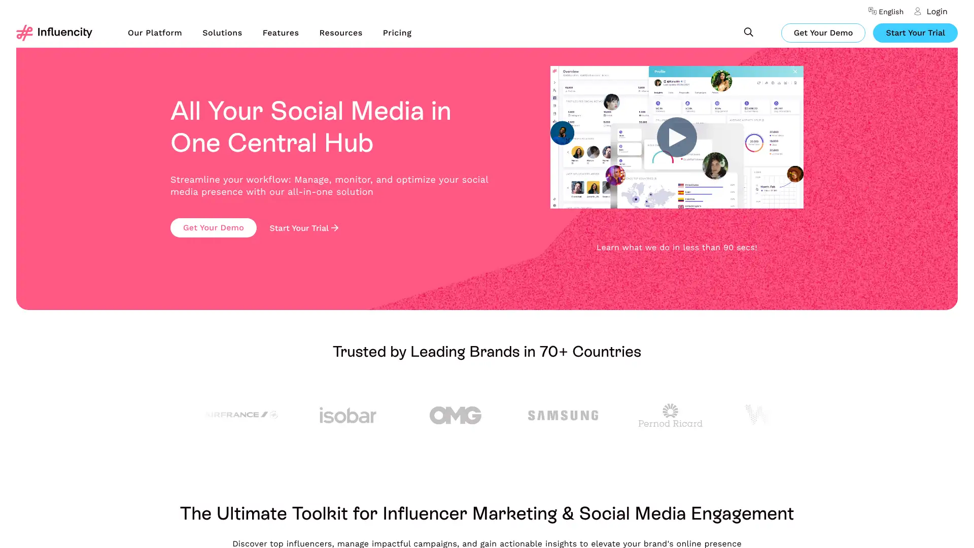 Influencity screenshot
