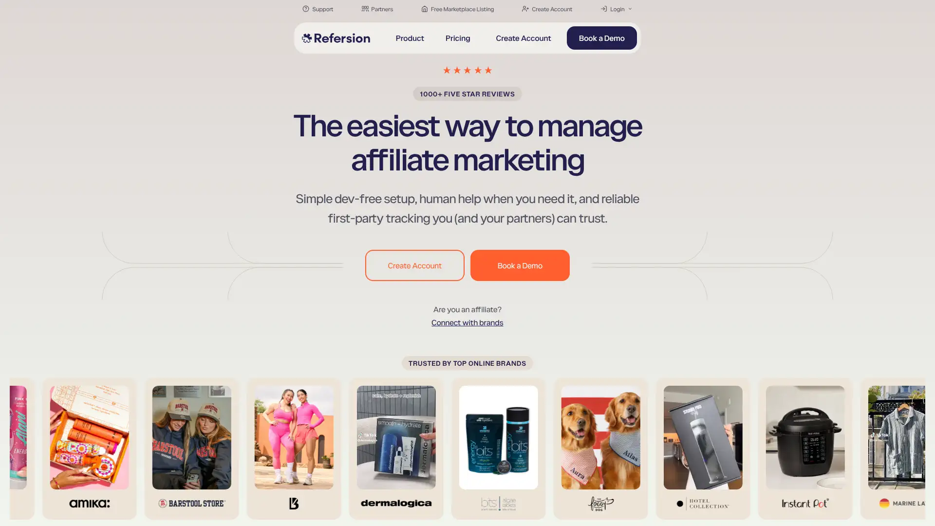 Refersion screenshot