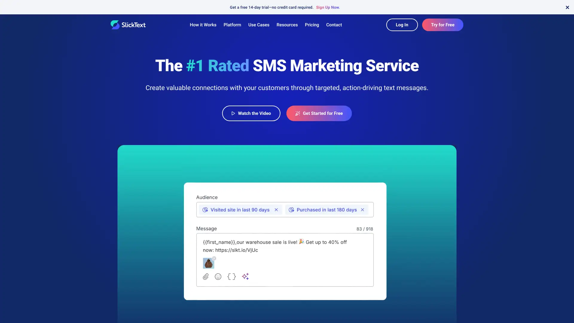 SlickText screenshot