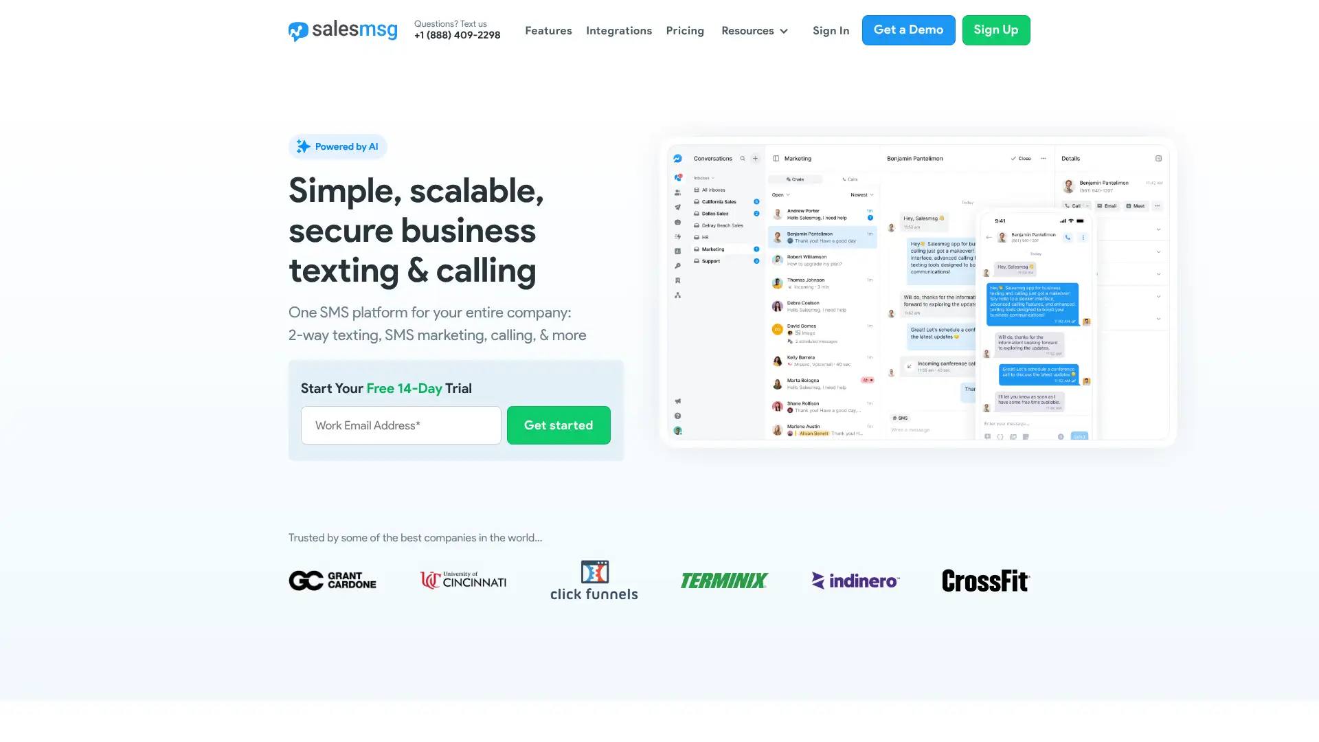 Salesmsg screenshot