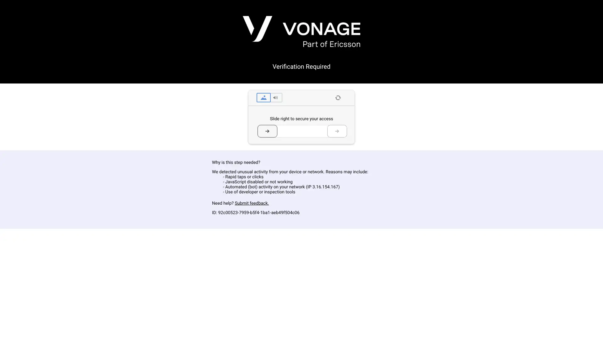 Vonage screenshot