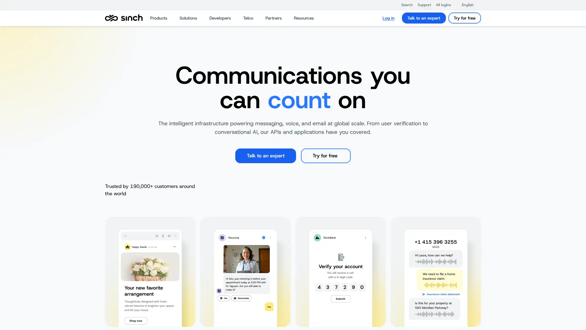 Sinch screenshot