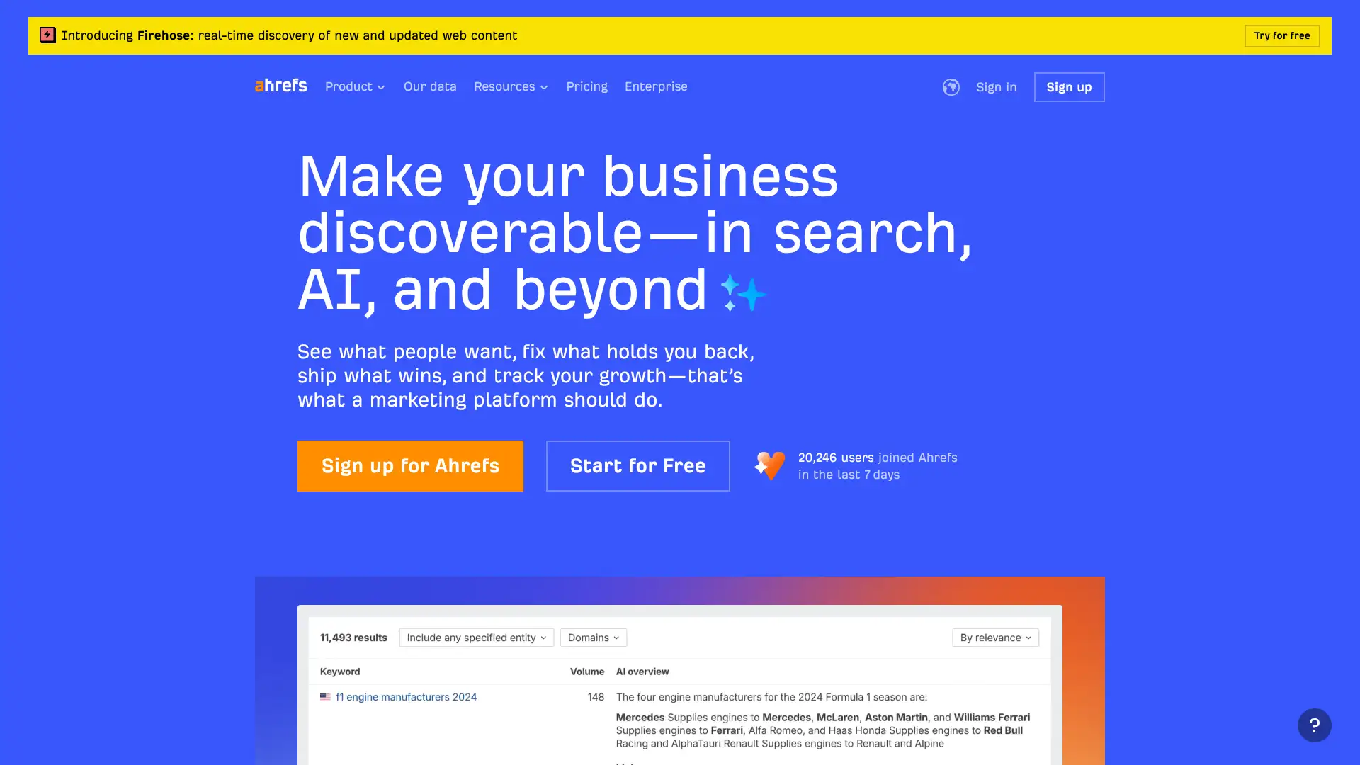 Ahrefs screenshot