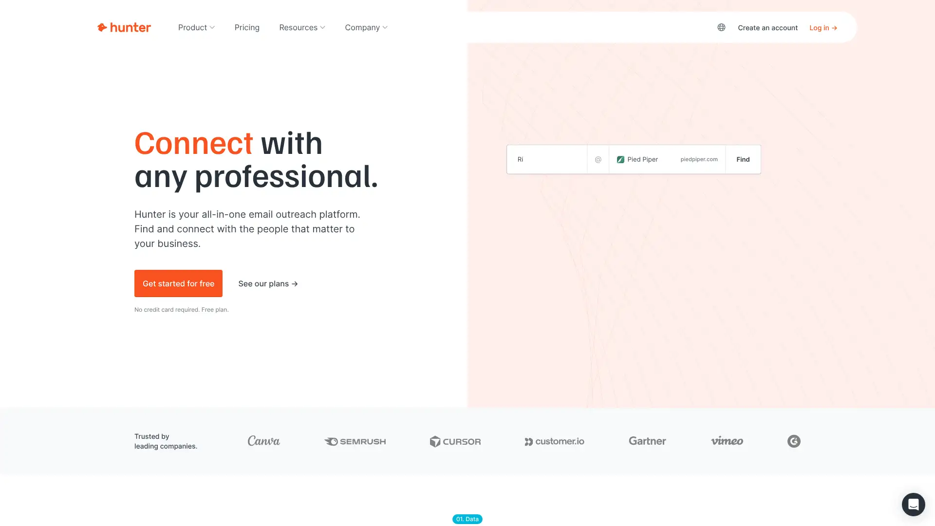 Hunter.io screenshot