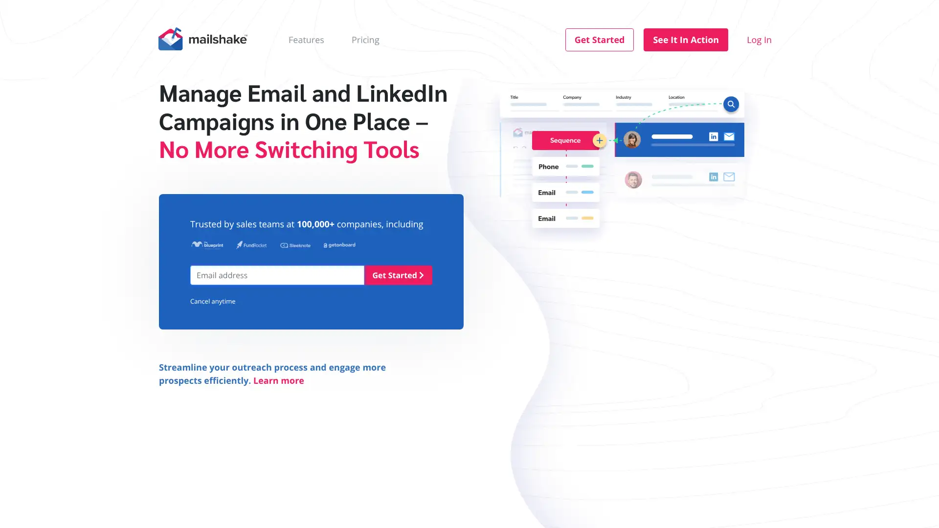 Mailshake screenshot