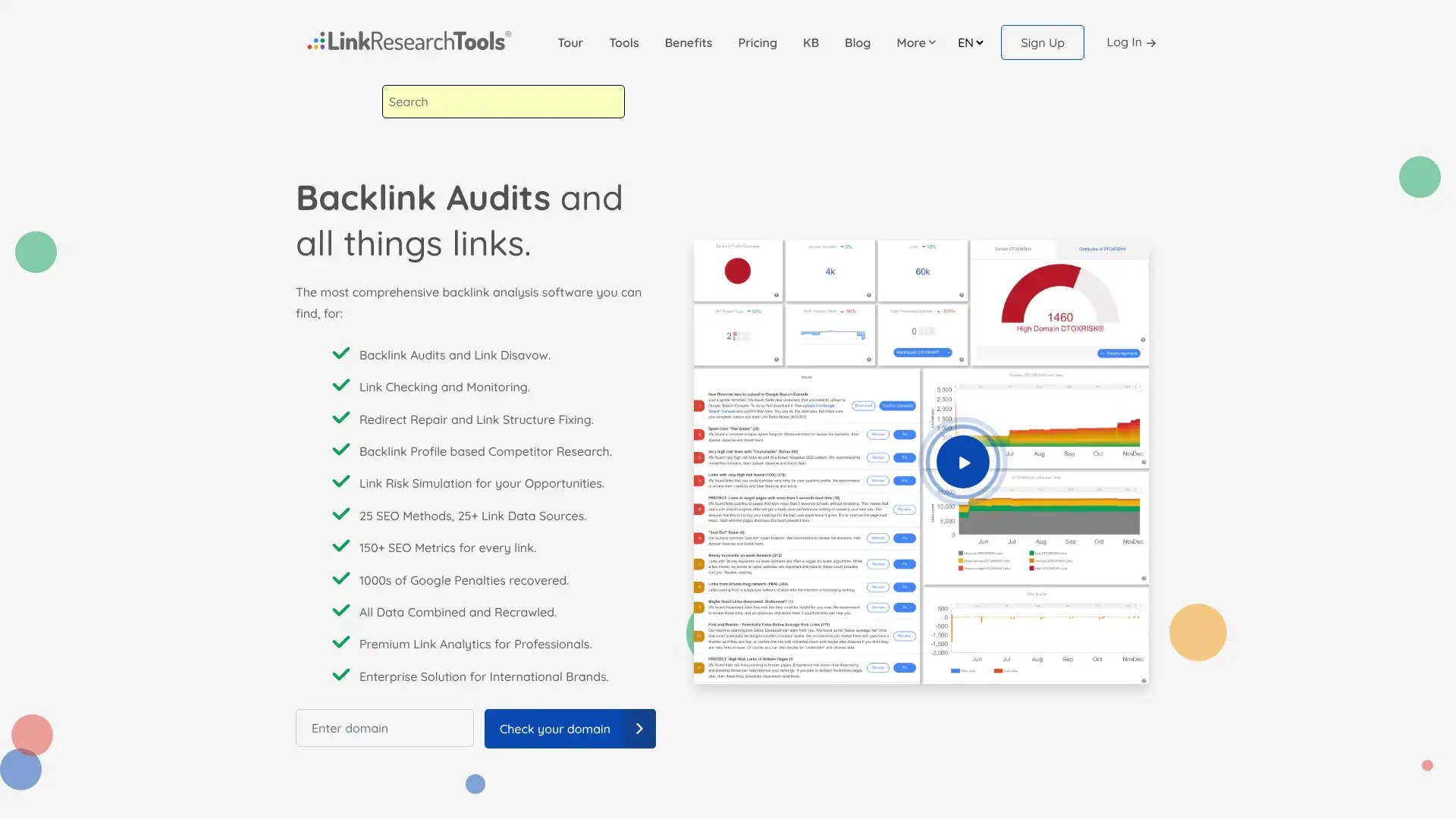 LinkResearchTools screenshot