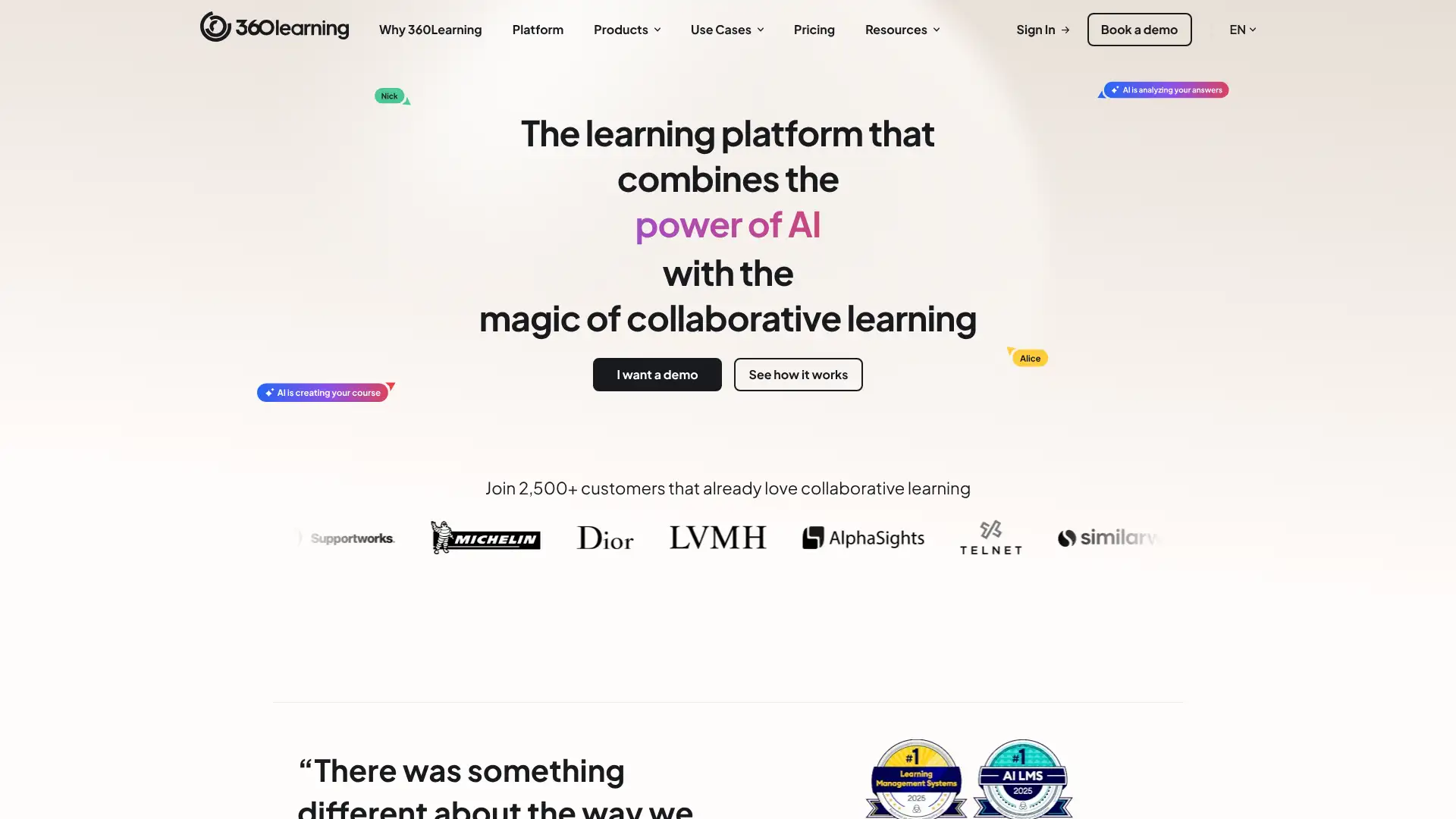 360Learning screenshot