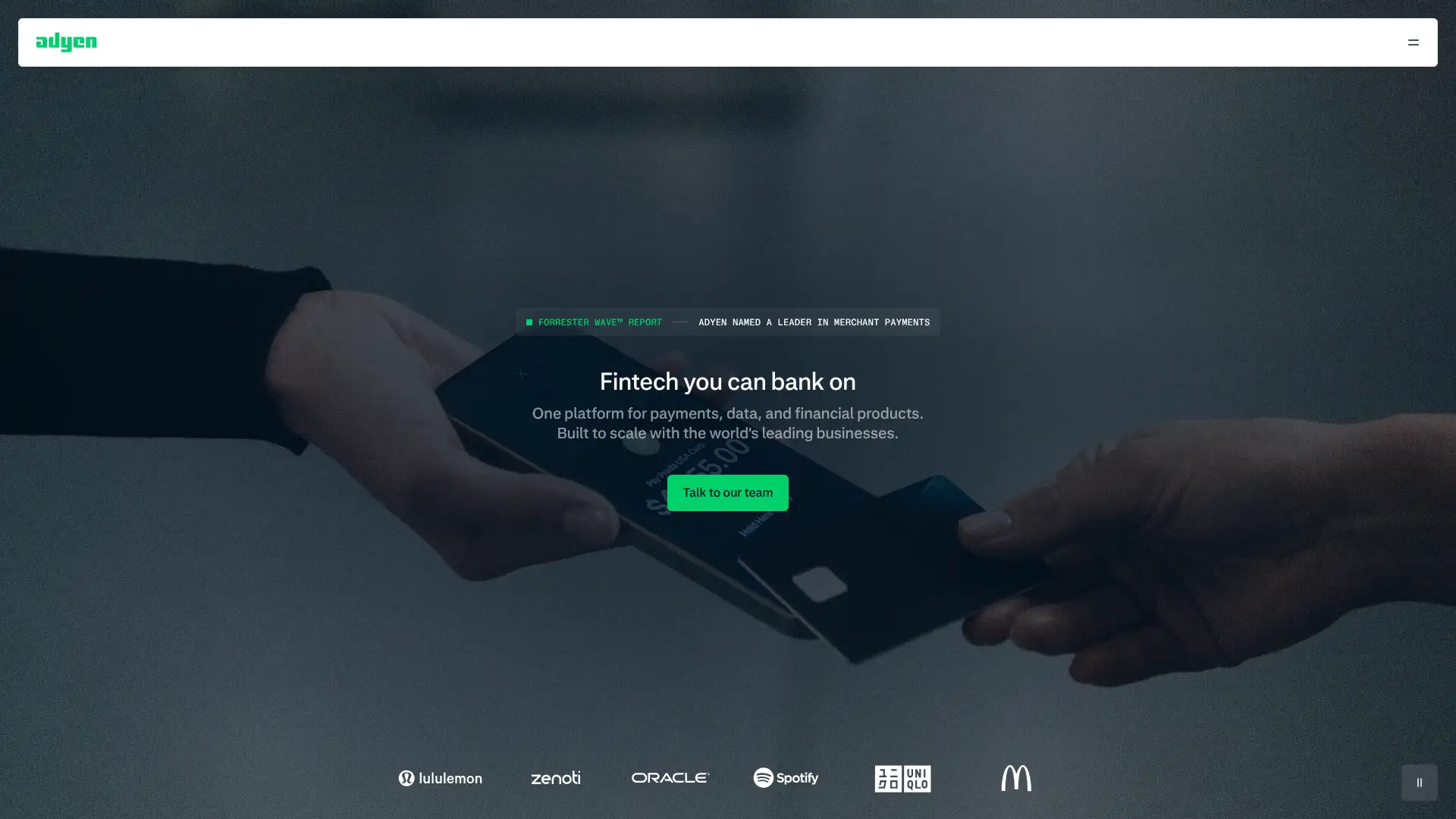 Adyen screenshot
