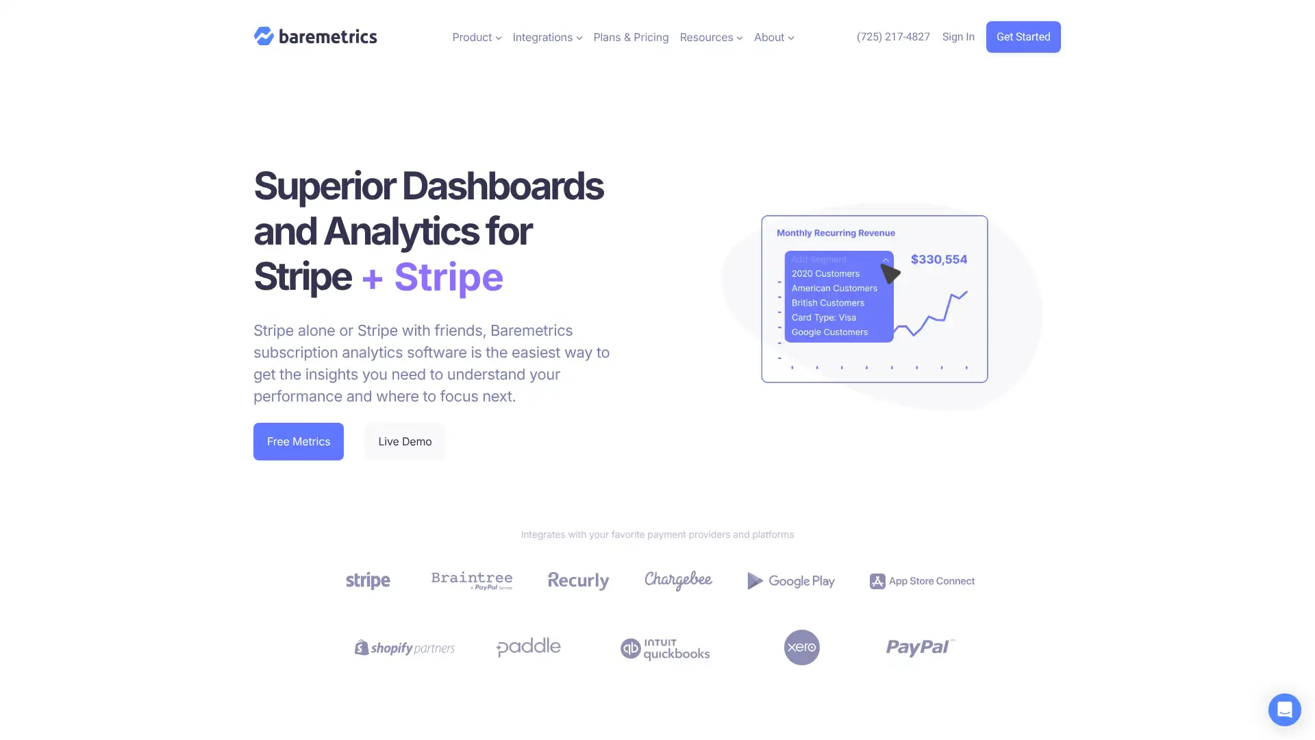 Baremetrics screenshot