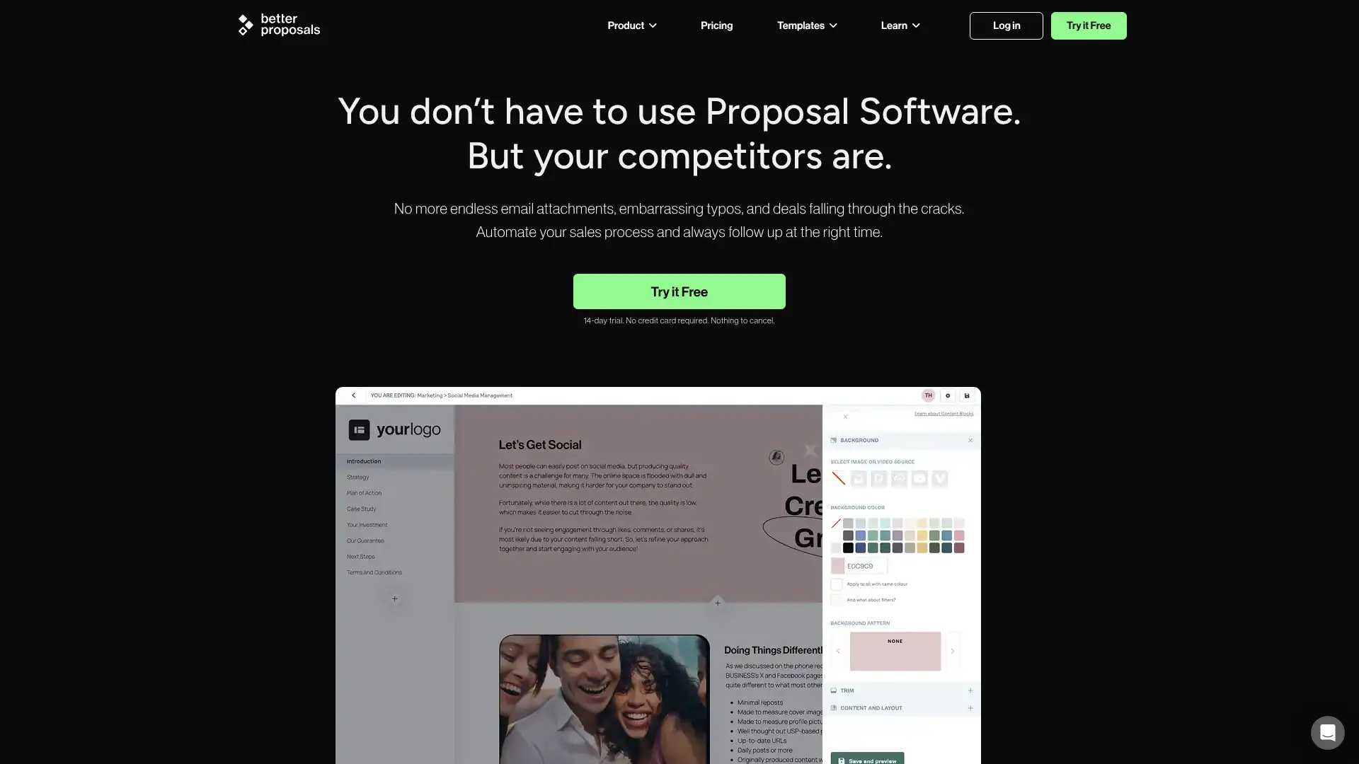 Better Proposals screenshot