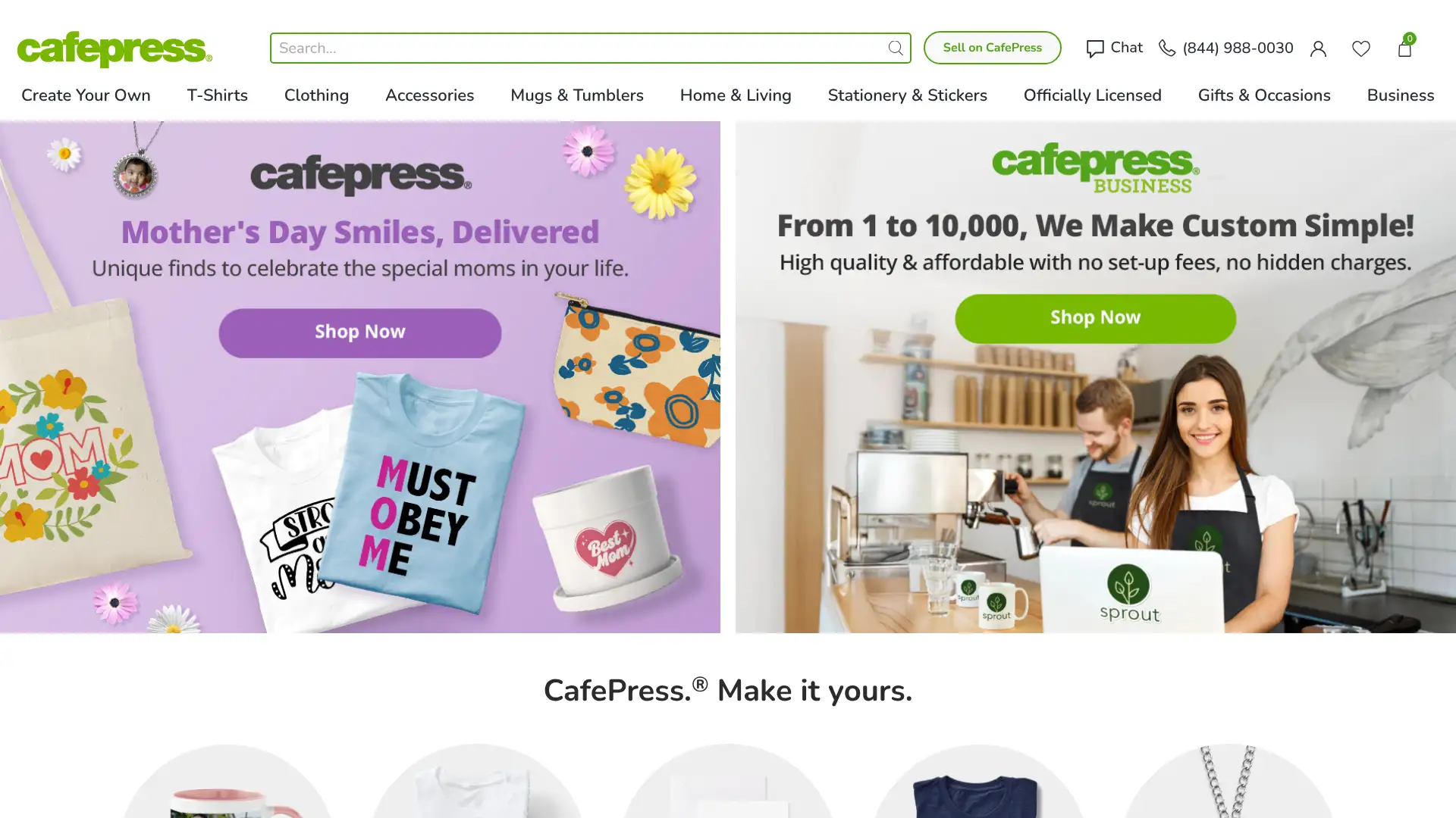 CafePress screenshot
