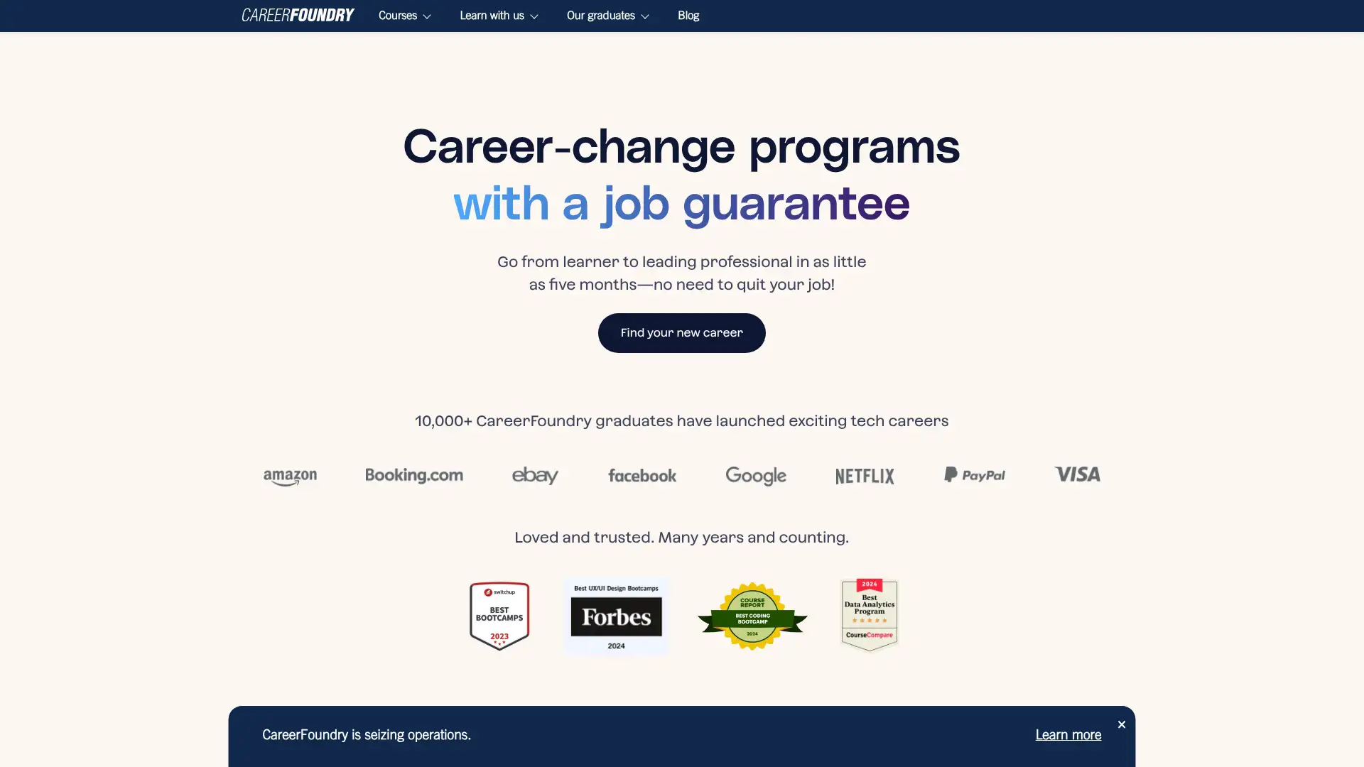 CareerFoundry screenshot