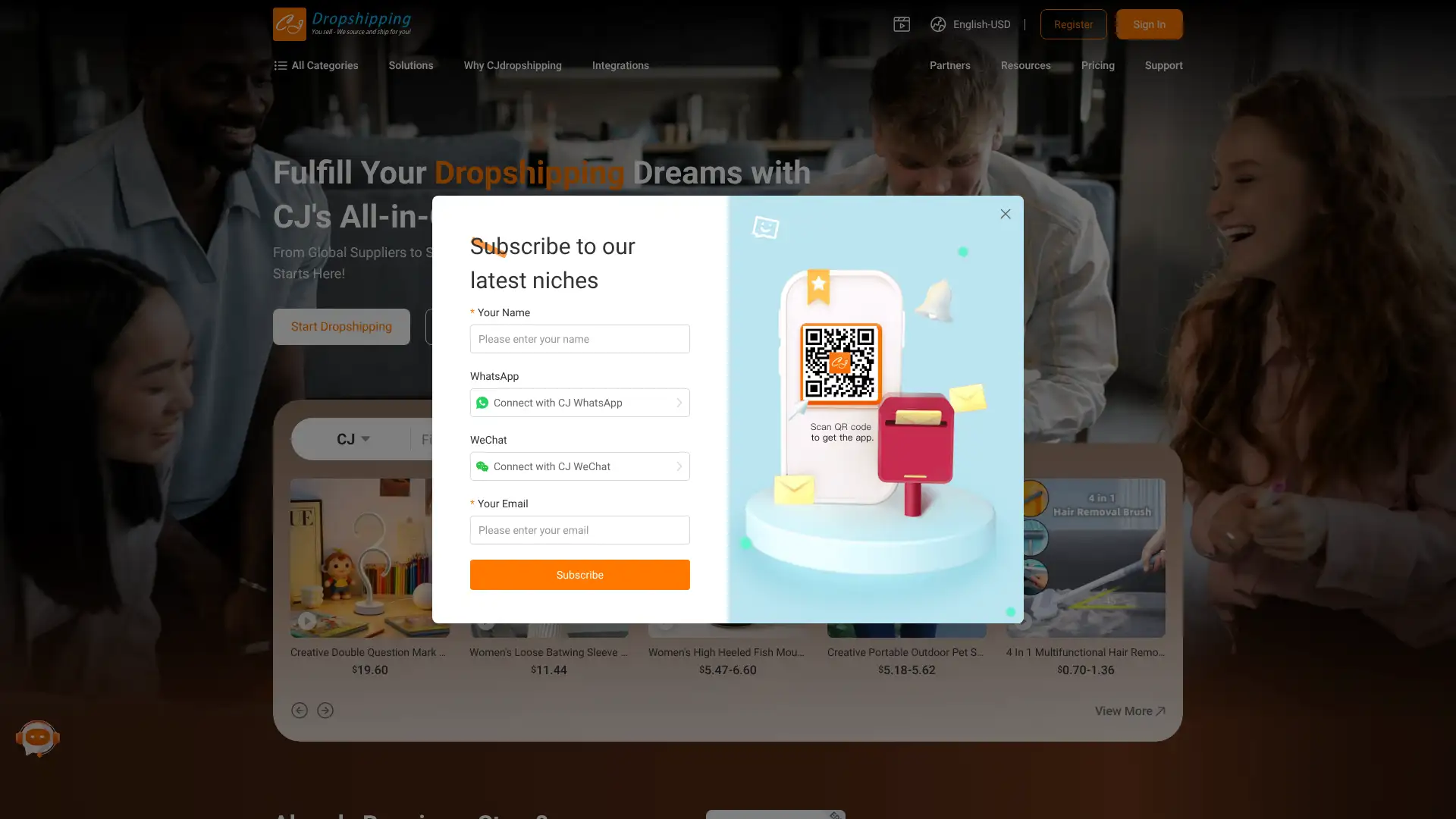 CJ Dropshipping screenshot