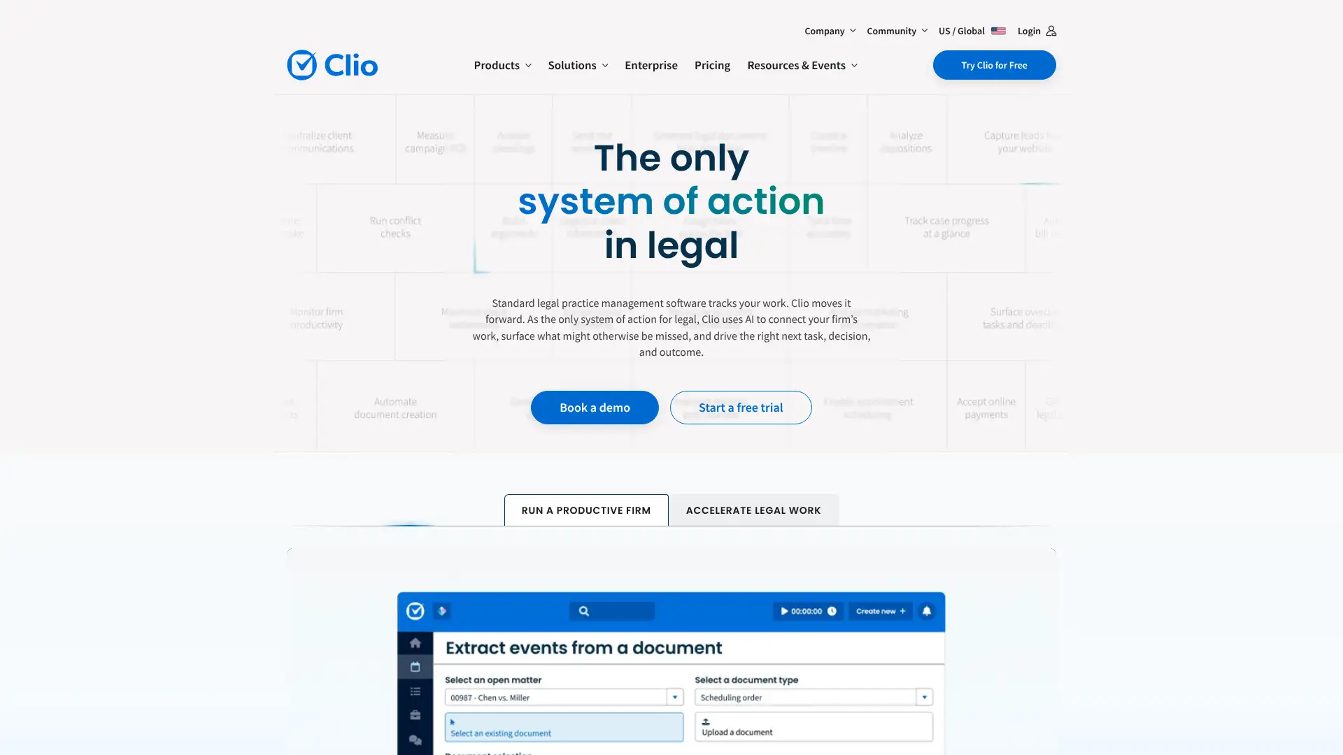 Clio screenshot