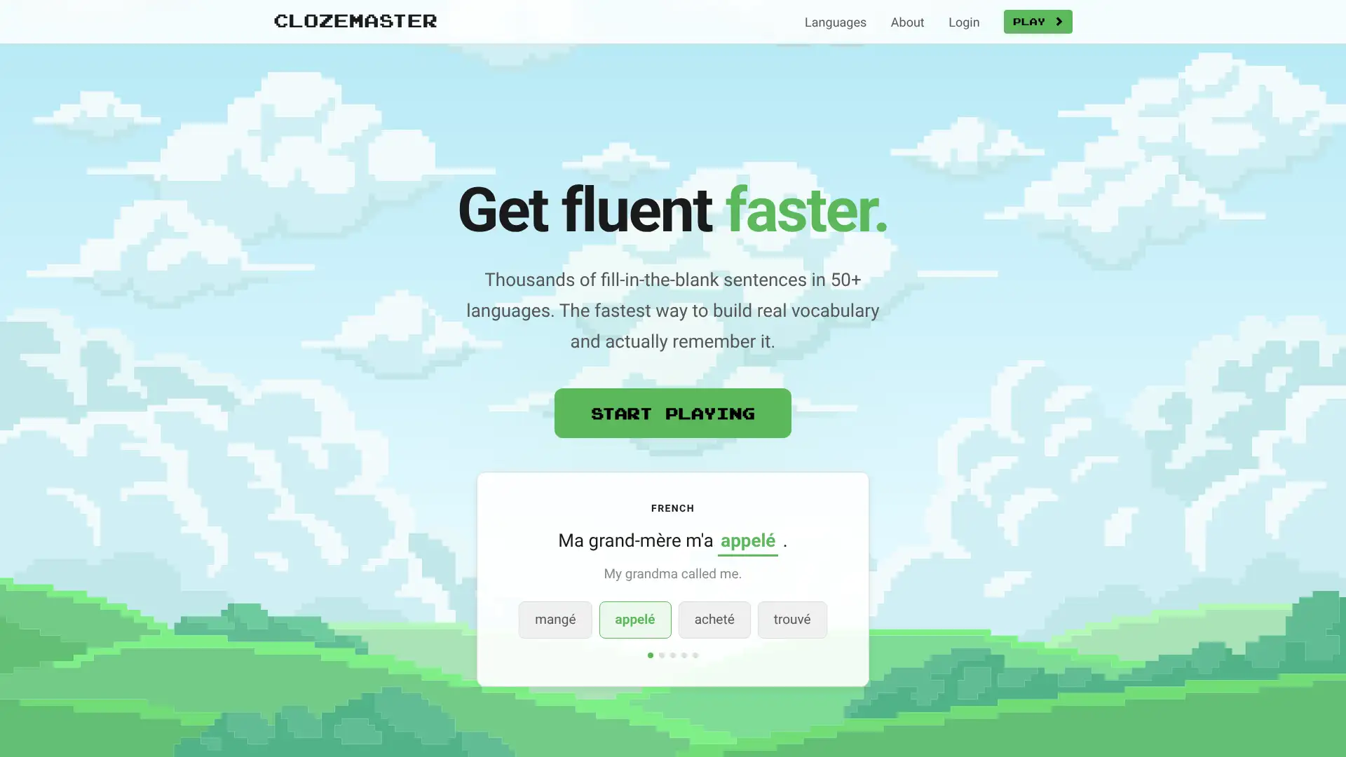 Clozemaster screenshot