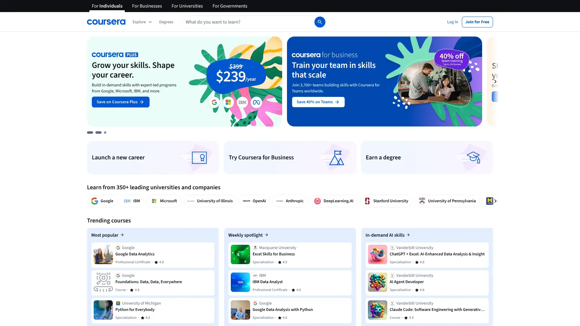 Coursera screenshot