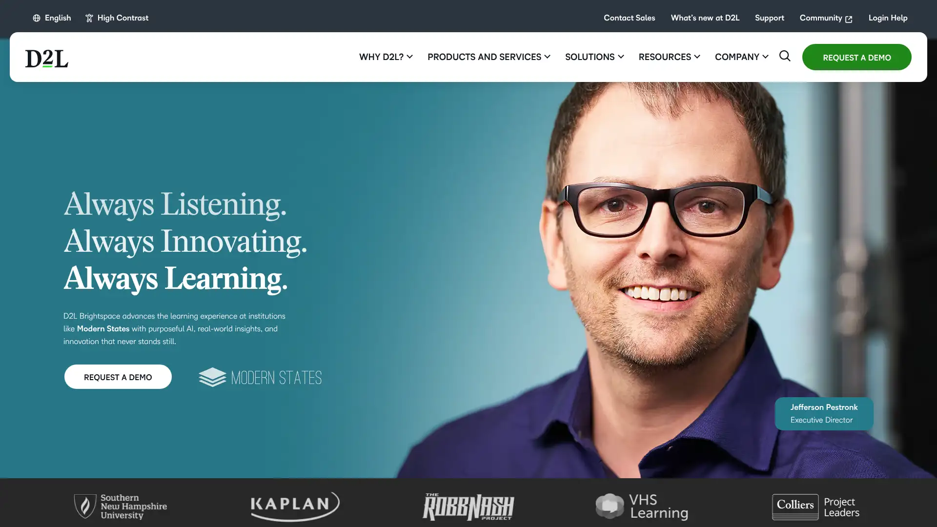 Brightspace screenshot
