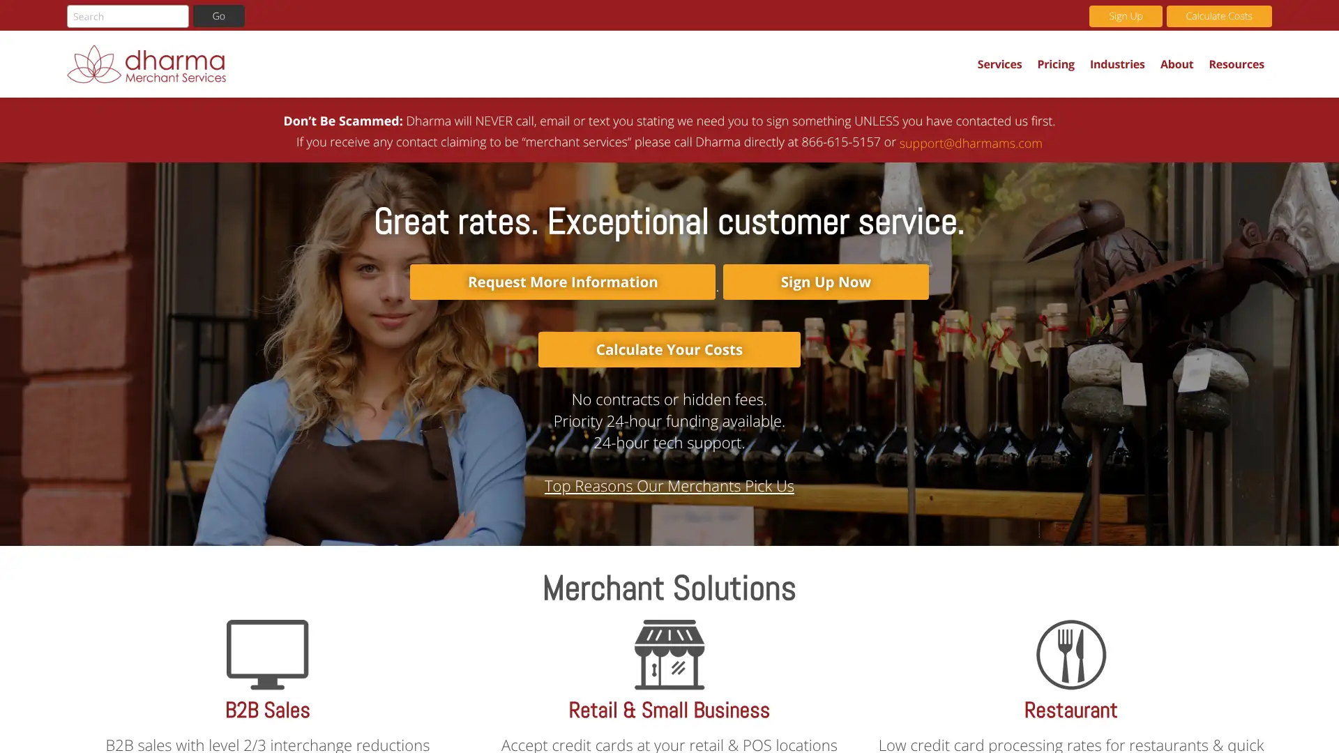 Dharma Merchant Services screenshot
