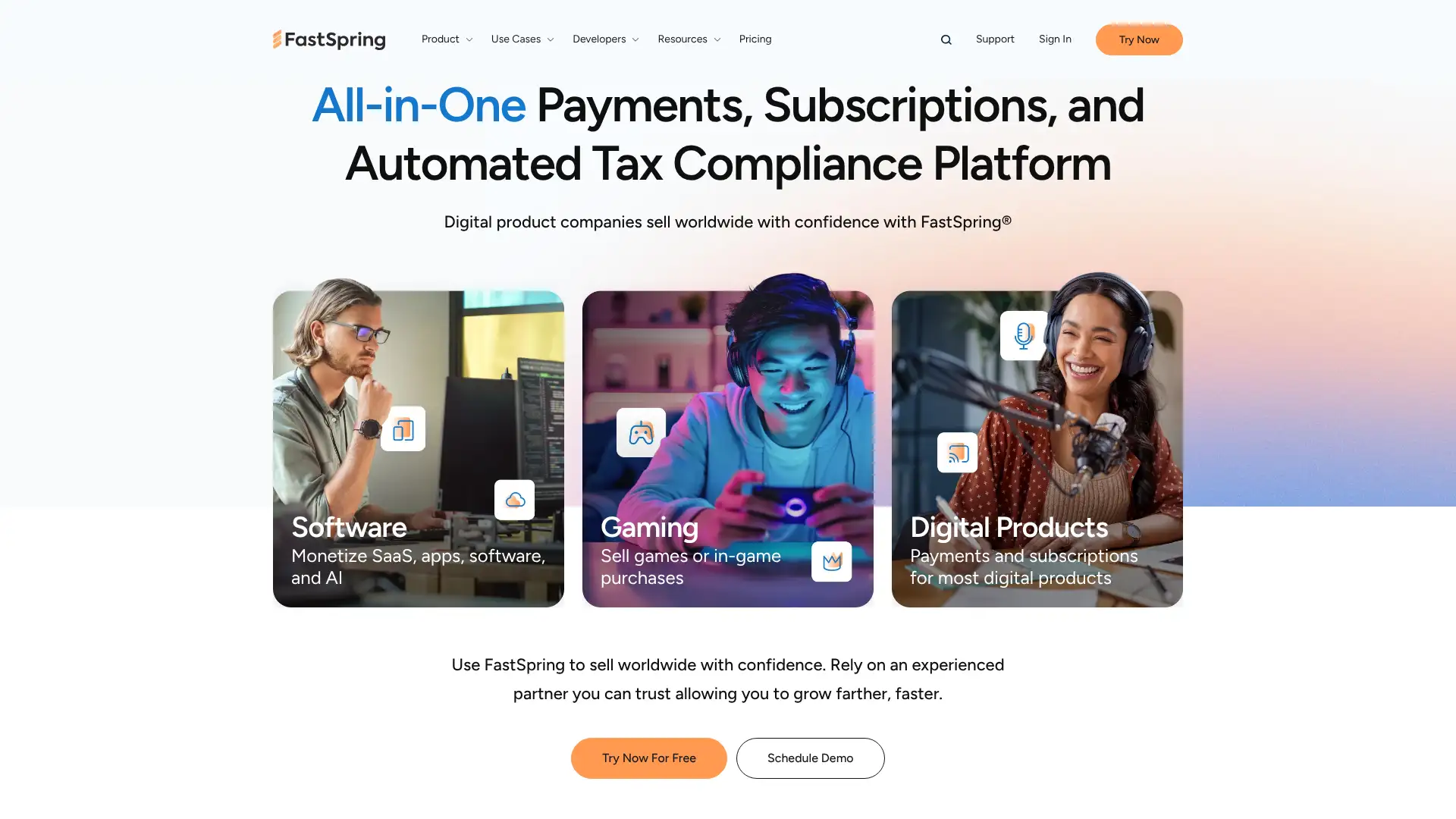 FastSpring screenshot