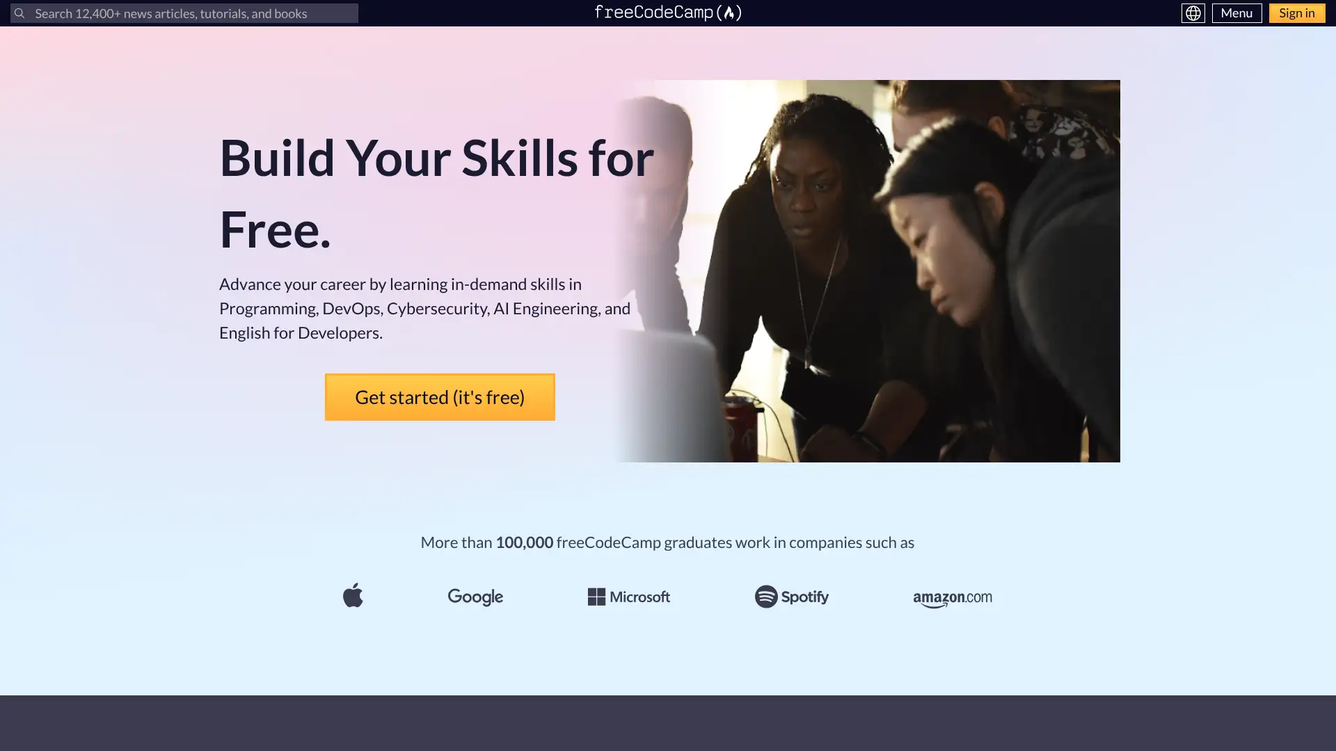 freeCodeCamp screenshot