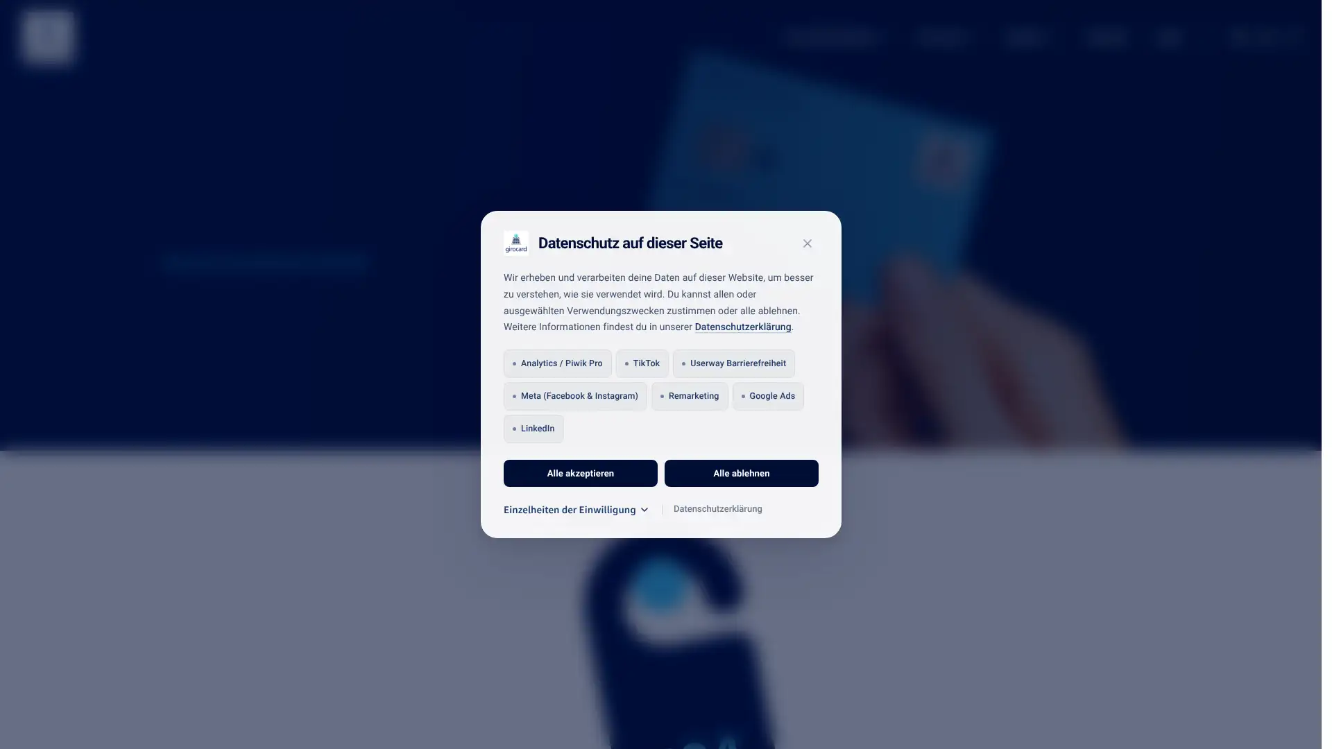 Giropay screenshot