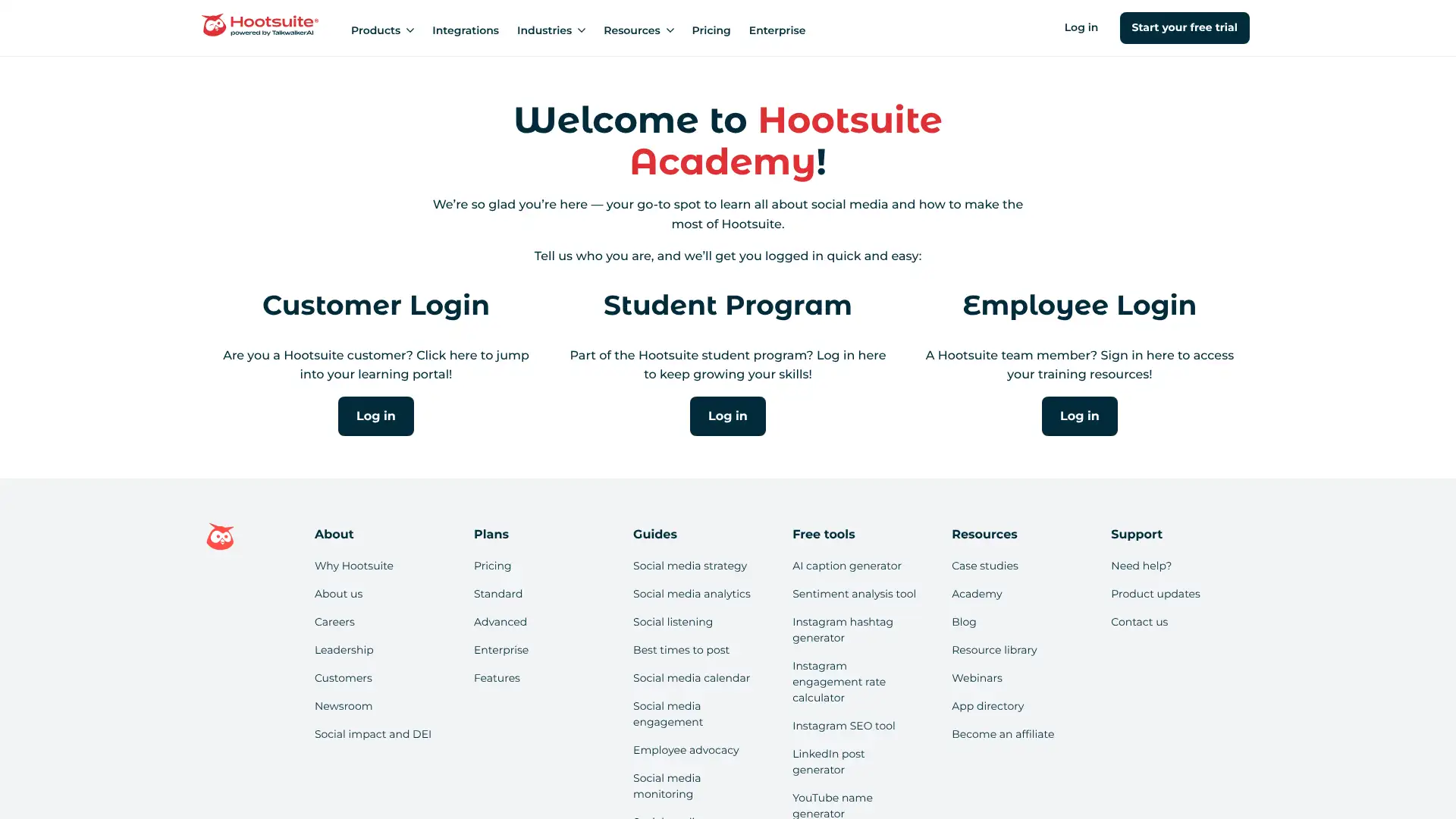 Hootsuite Education screenshot