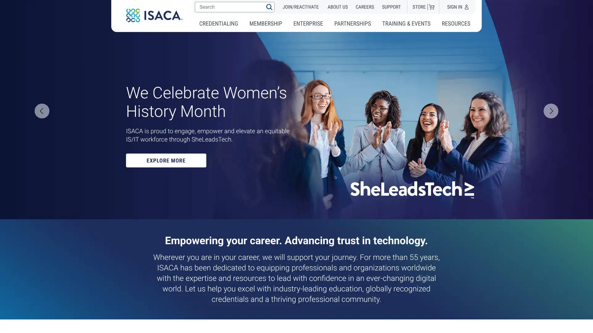 ISACA screenshot