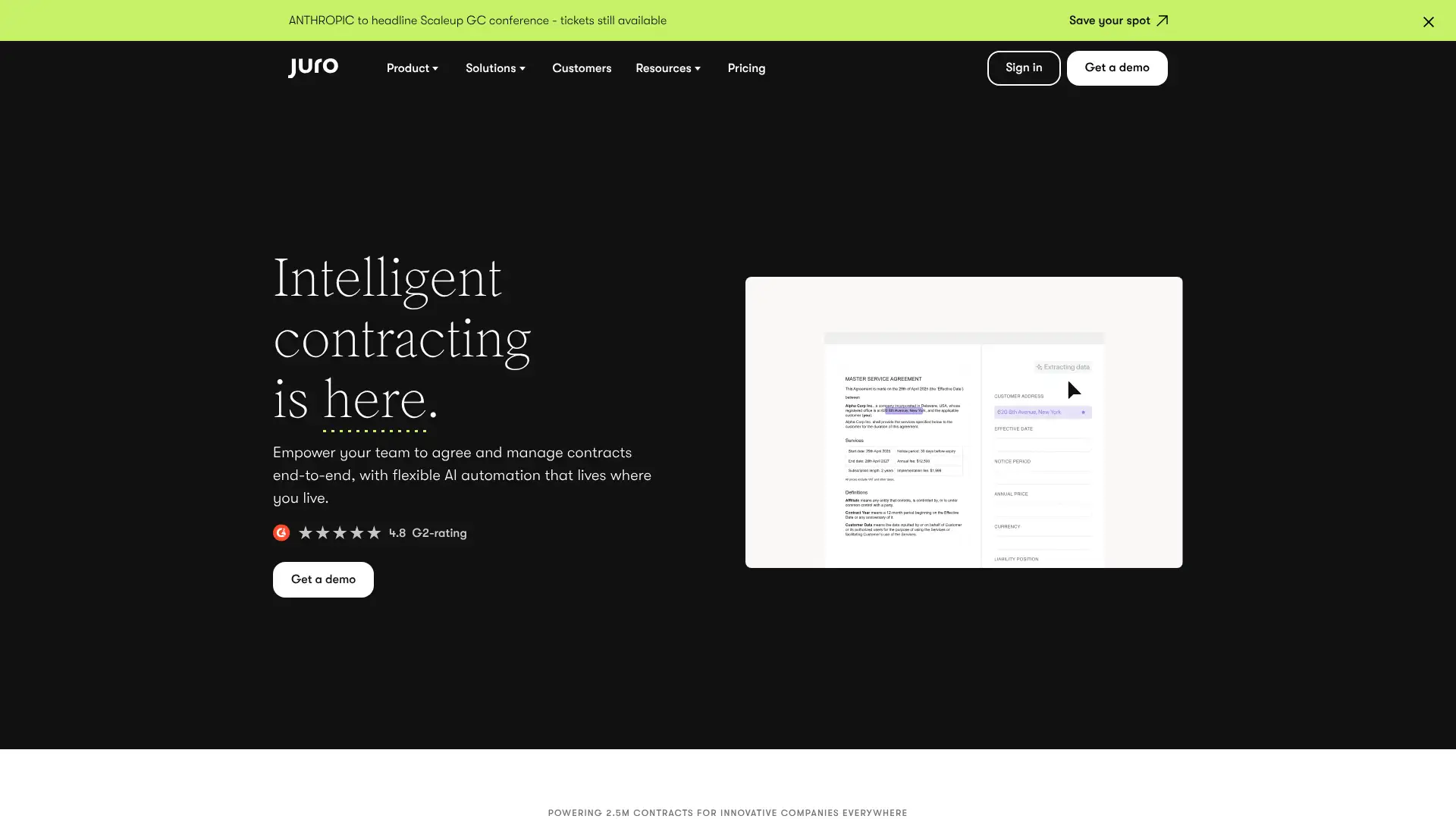 Juro screenshot