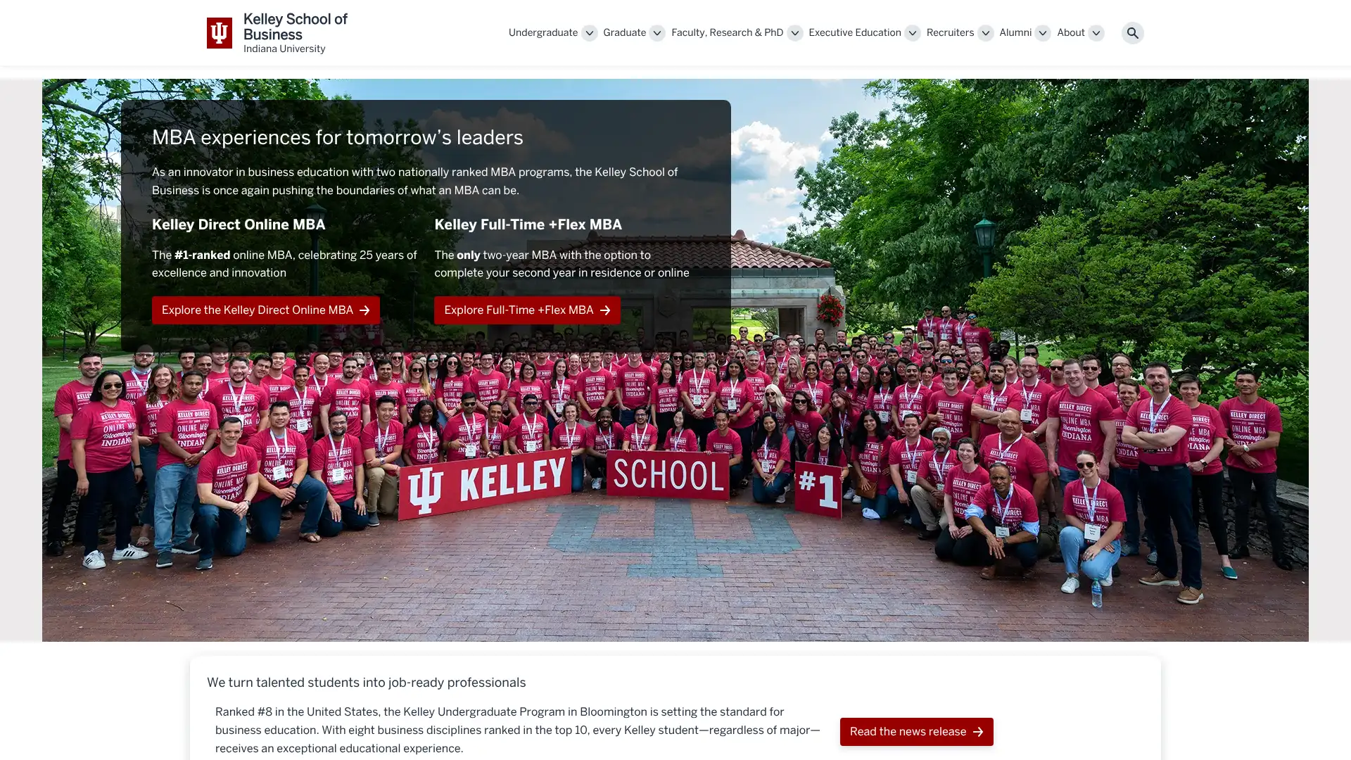 Kelley School of Business (Indiana) screenshot