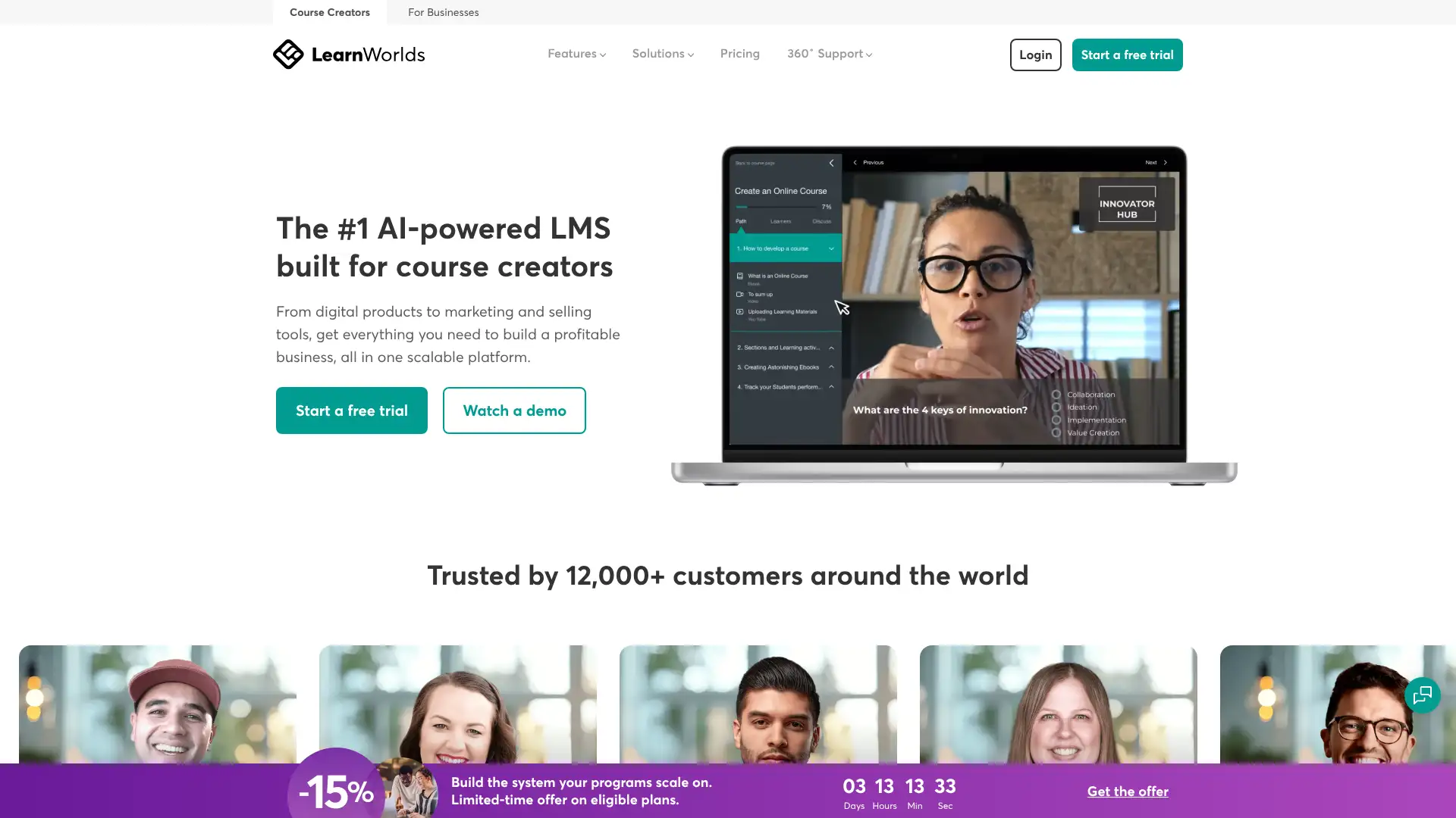 LearnWorlds screenshot