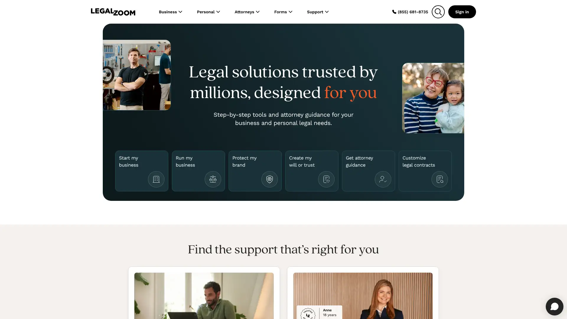 LegalZoom screenshot
