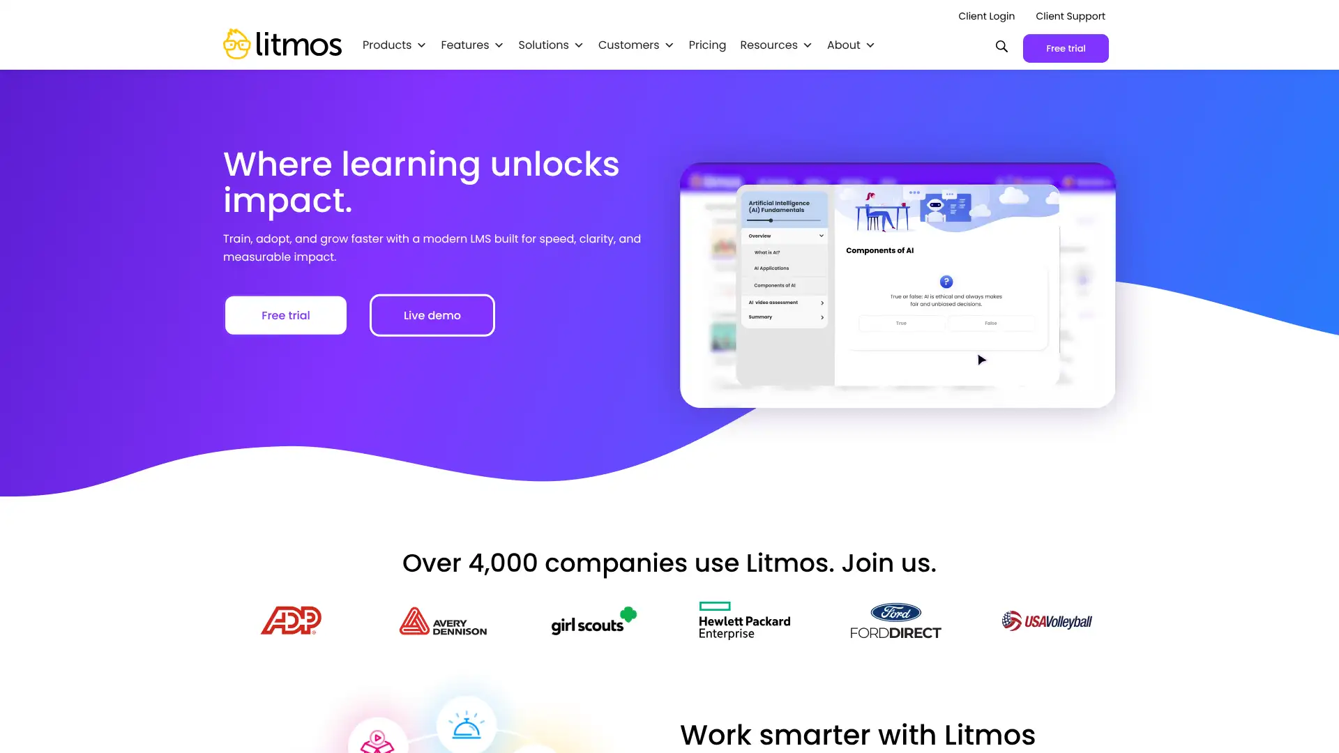 Litmos screenshot