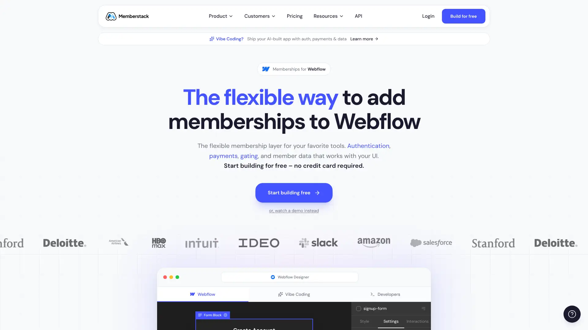 Memberstack screenshot