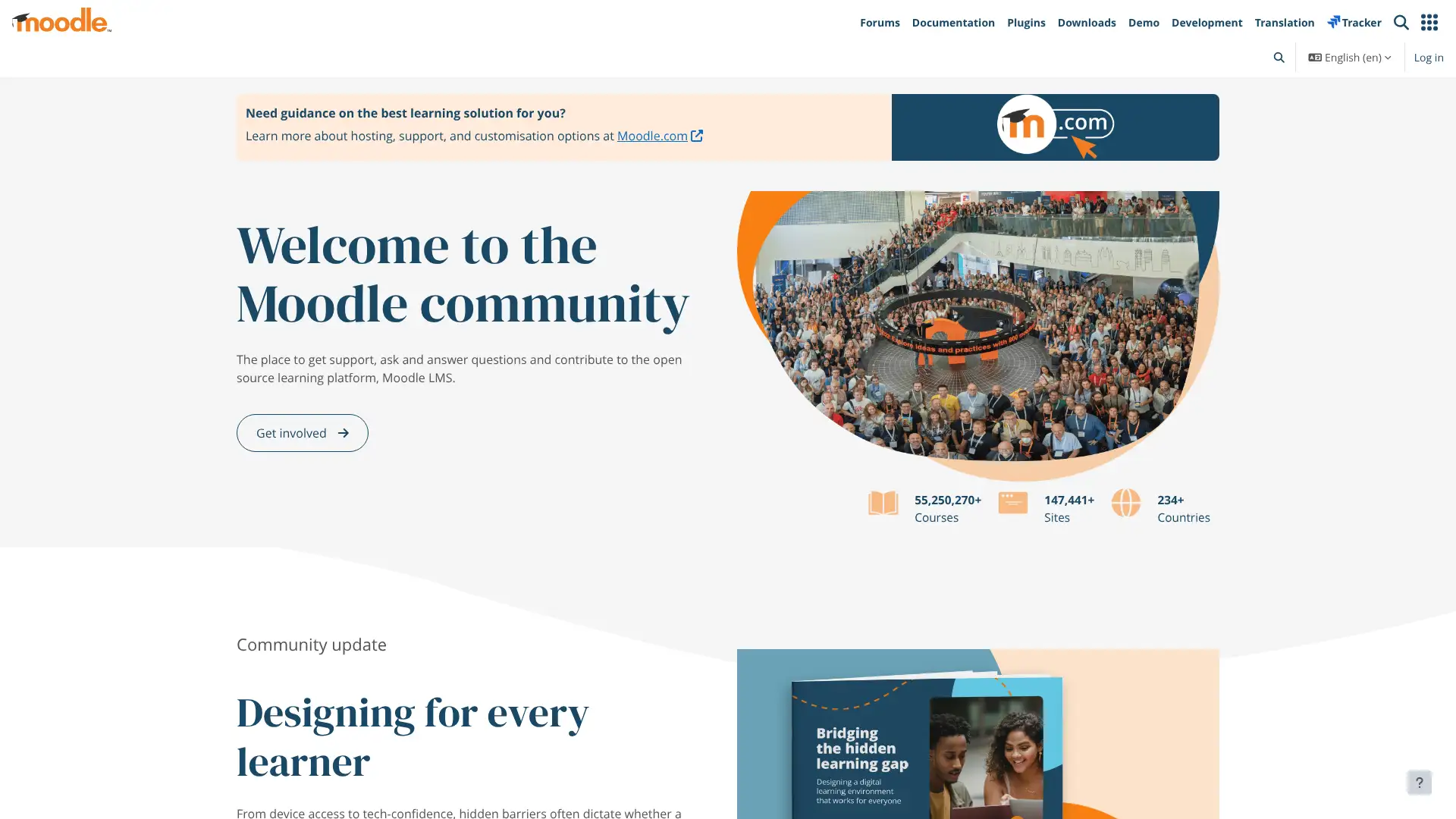 Moodle screenshot