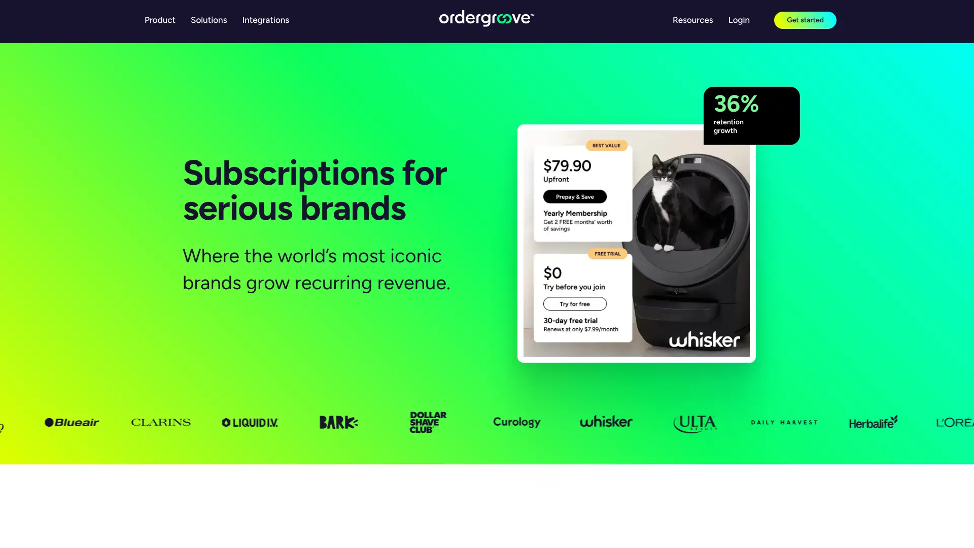 Ordergroove screenshot