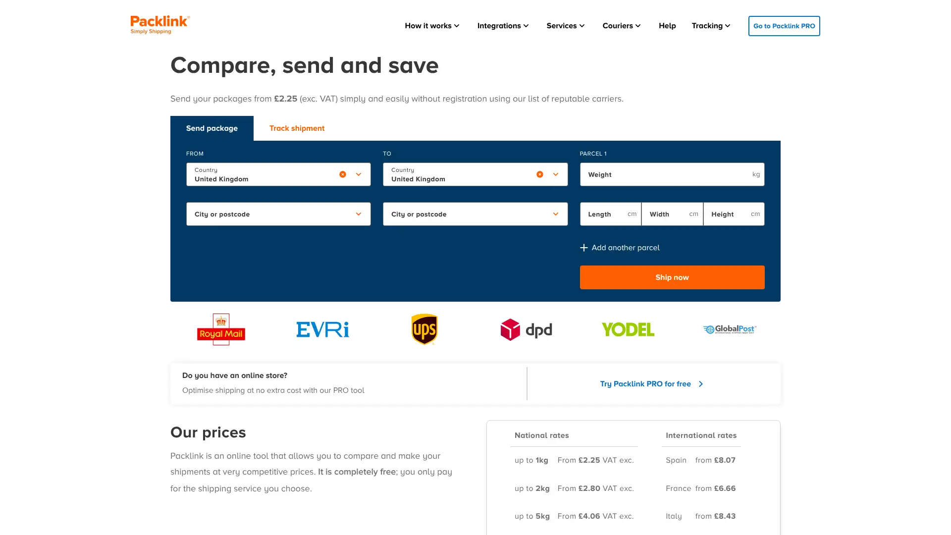 Packlink PRO screenshot