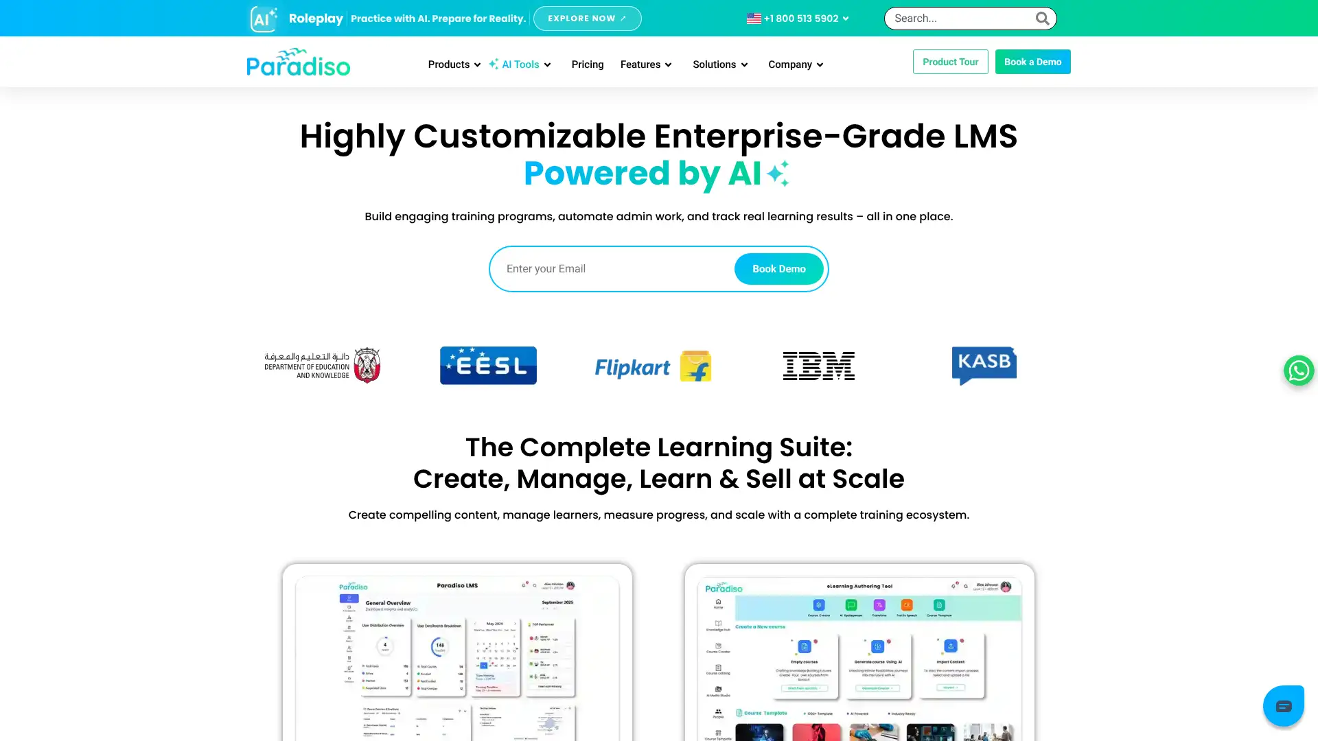 Paradiso LMS screenshot