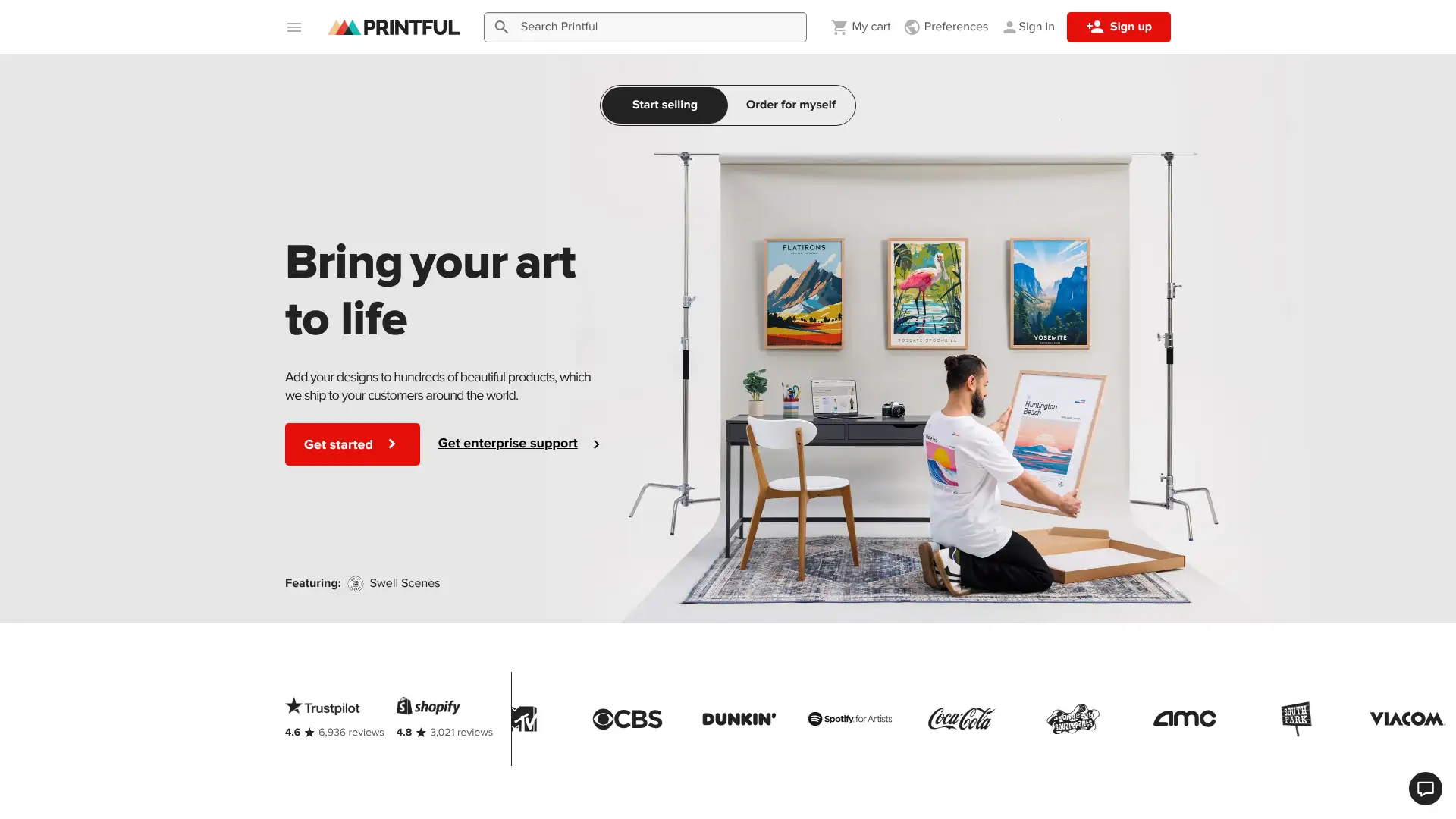 Printful screenshot