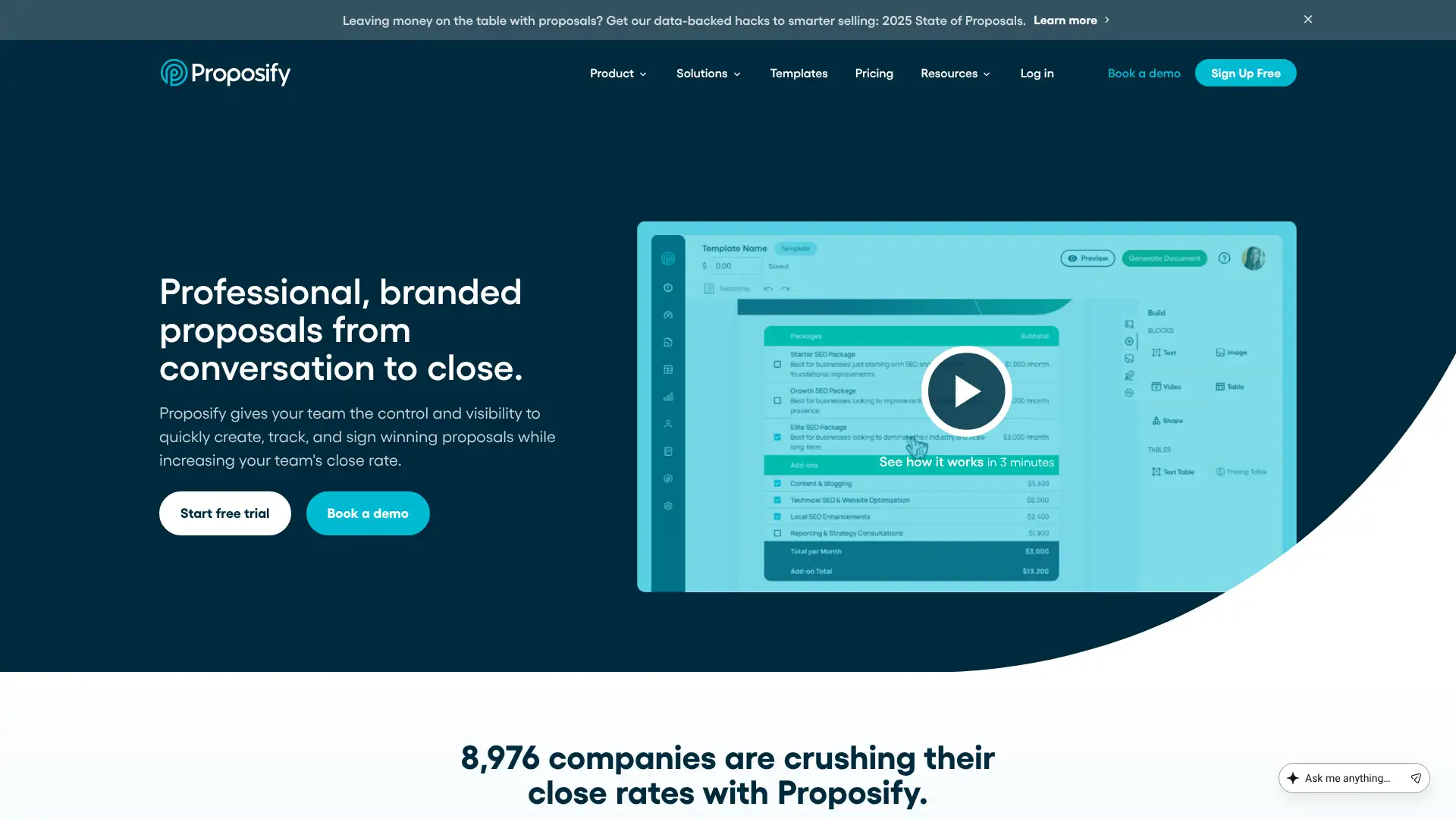 Proposify screenshot