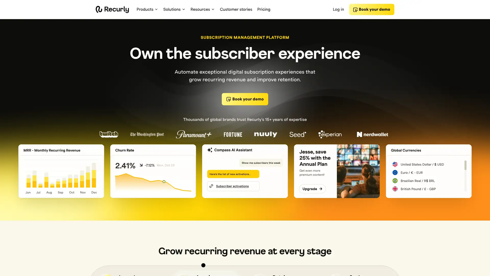 Recurly screenshot