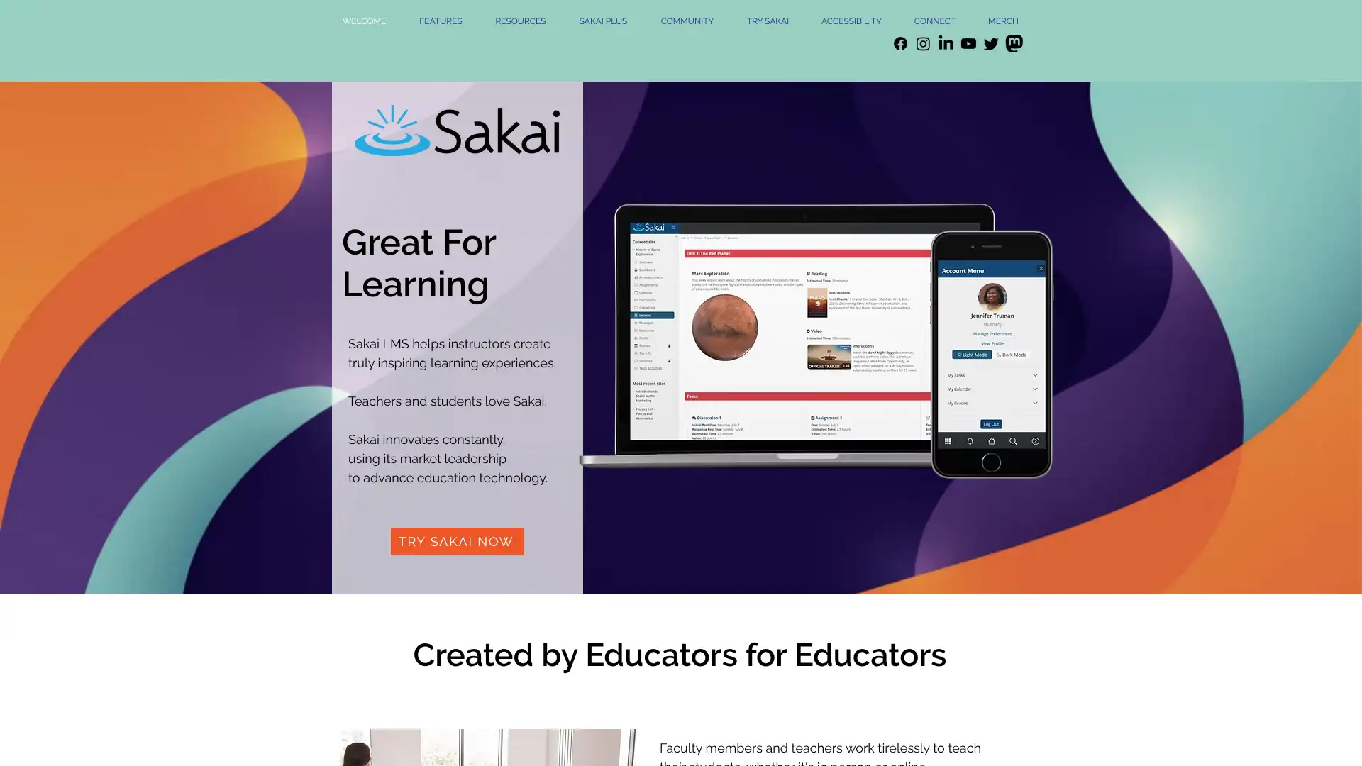 Sakai screenshot