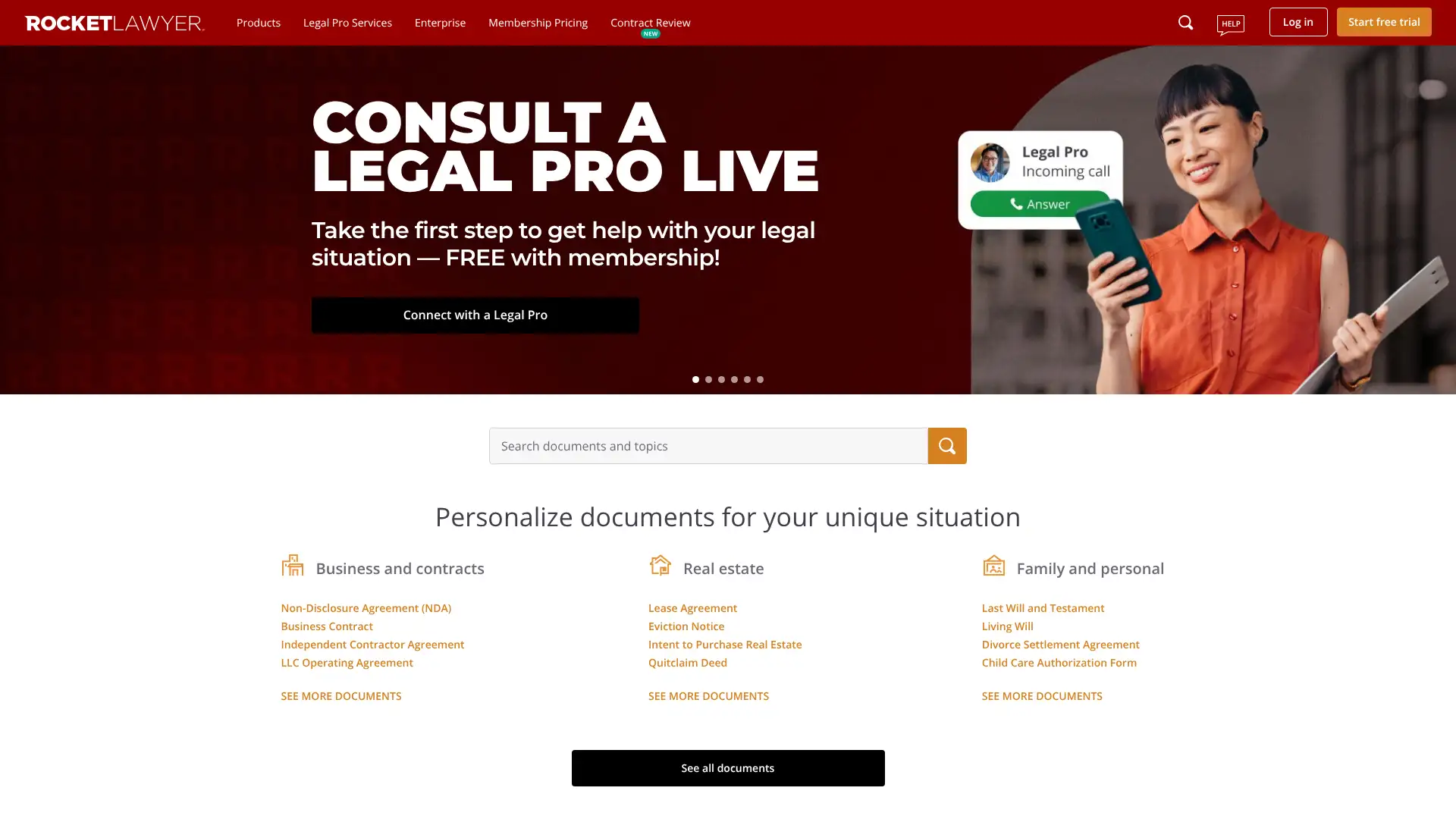 Rocket Lawyer screenshot