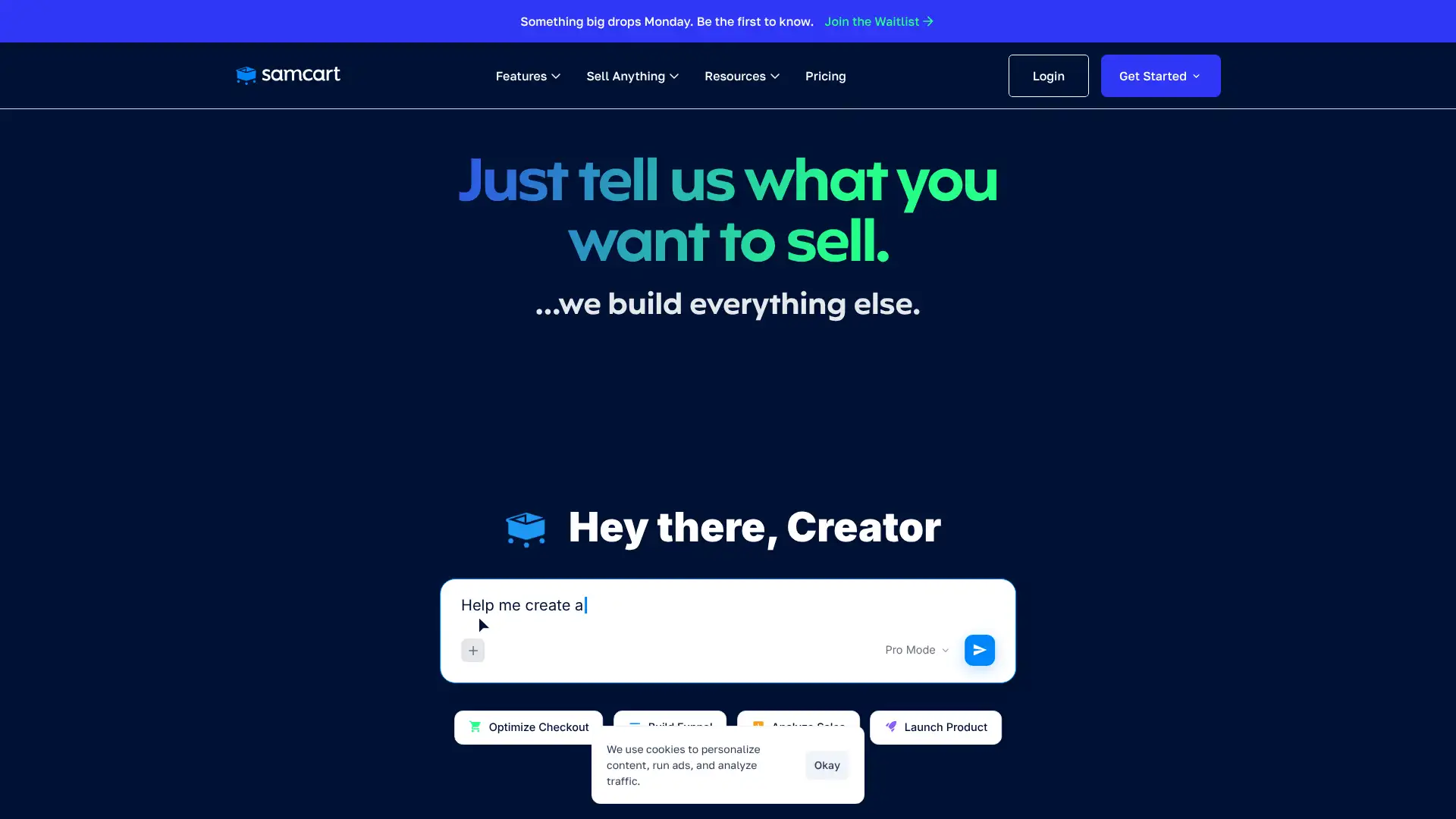 SamCart screenshot