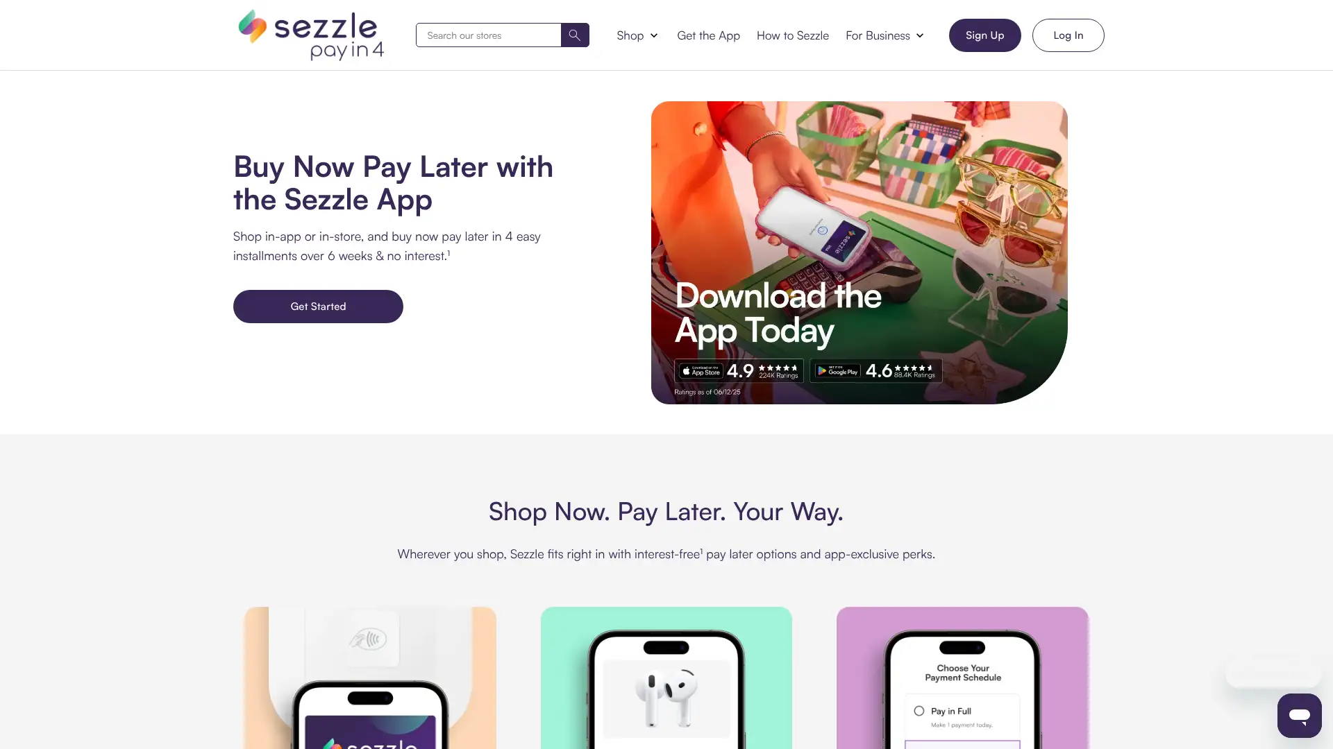 Sezzle screenshot
