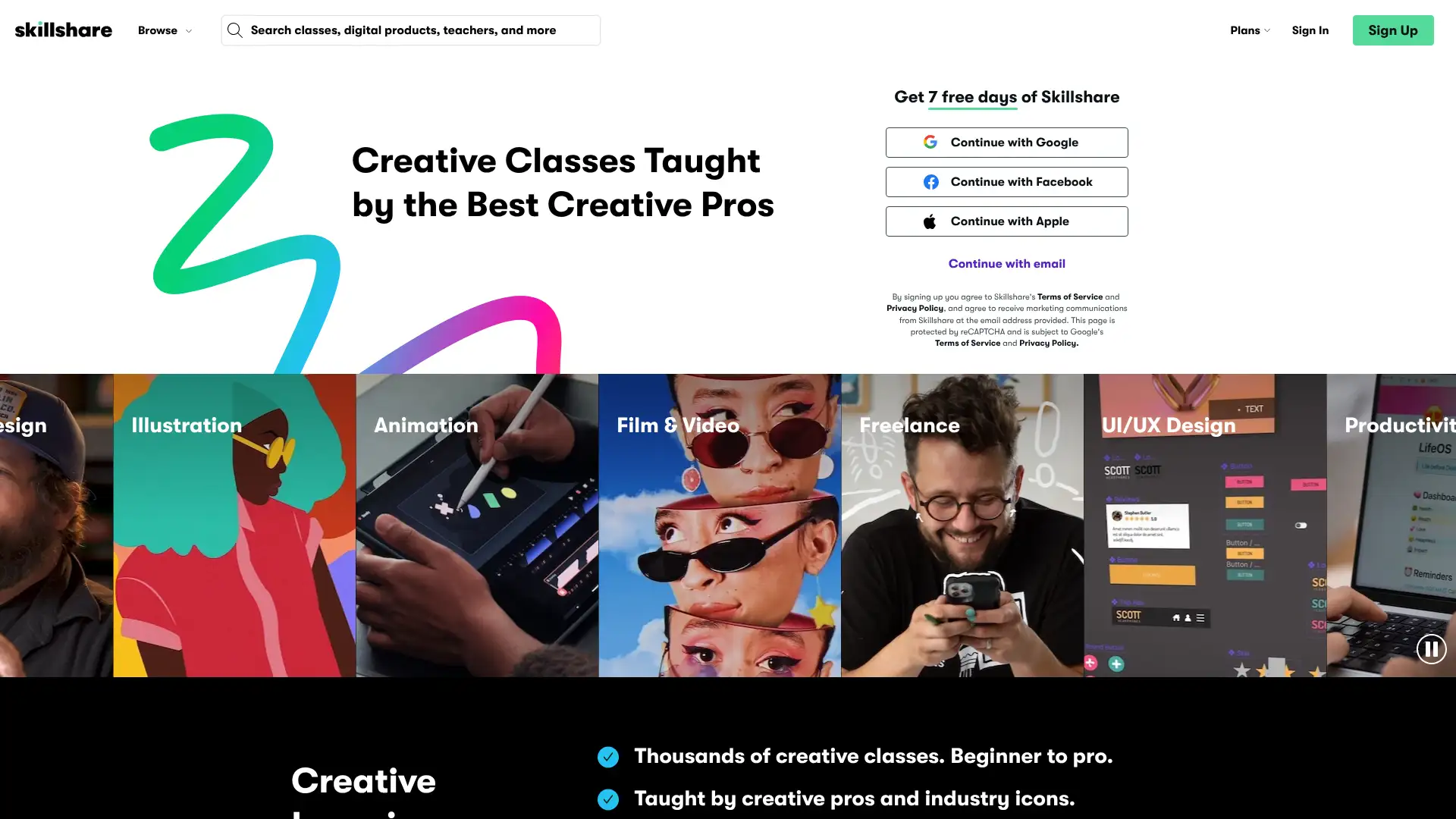 Skillshare screenshot