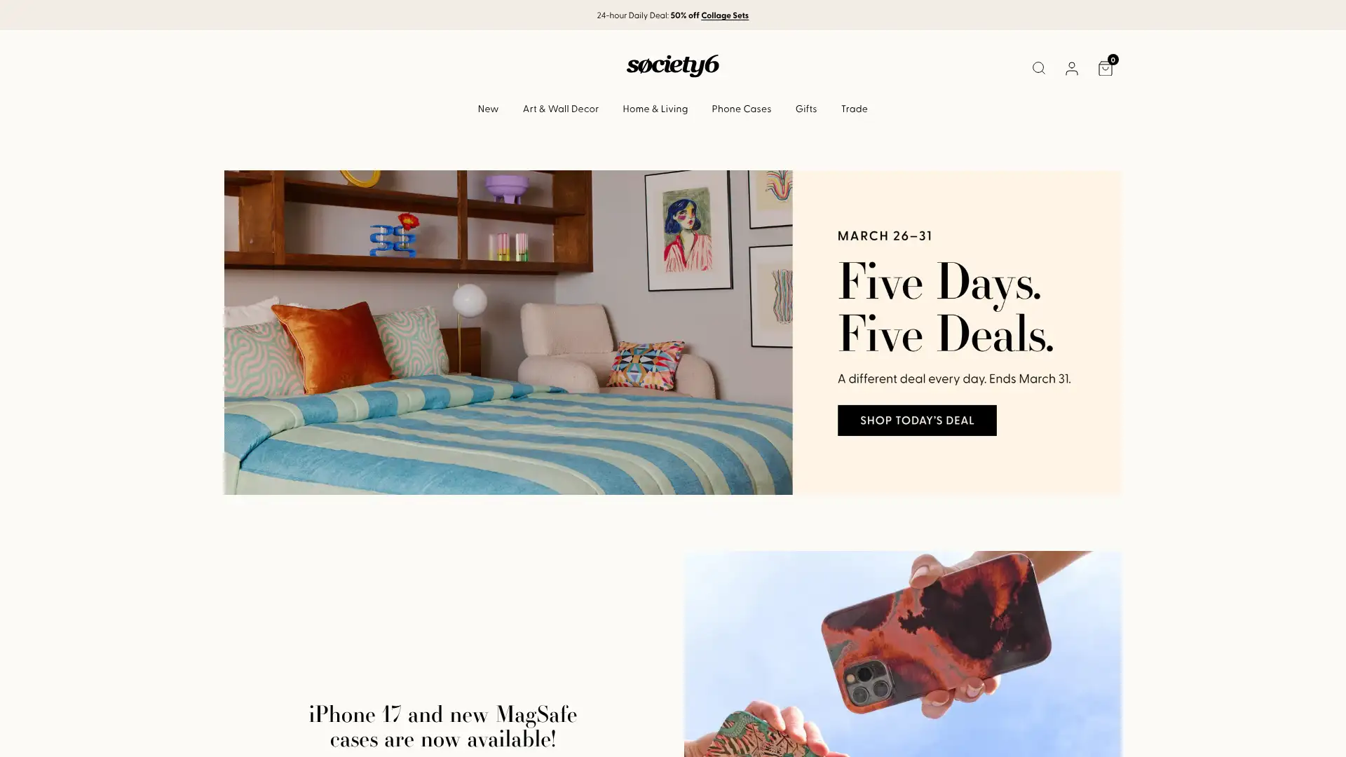 Society6 screenshot