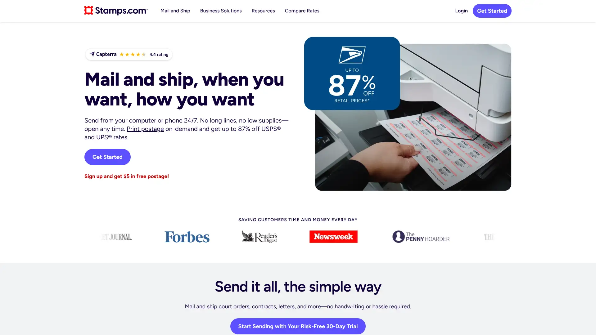 Stamps.com screenshot