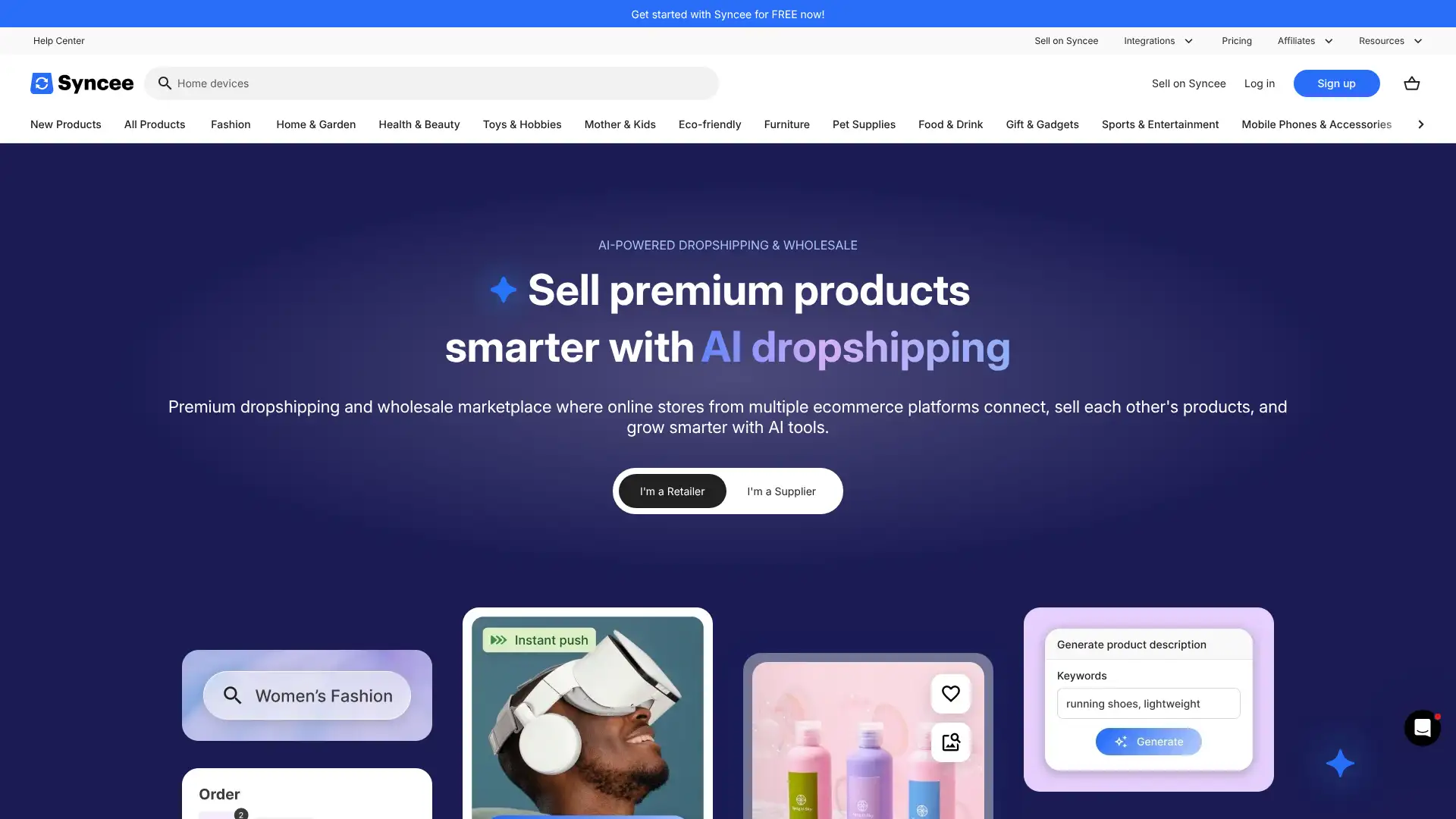 Syncee screenshot